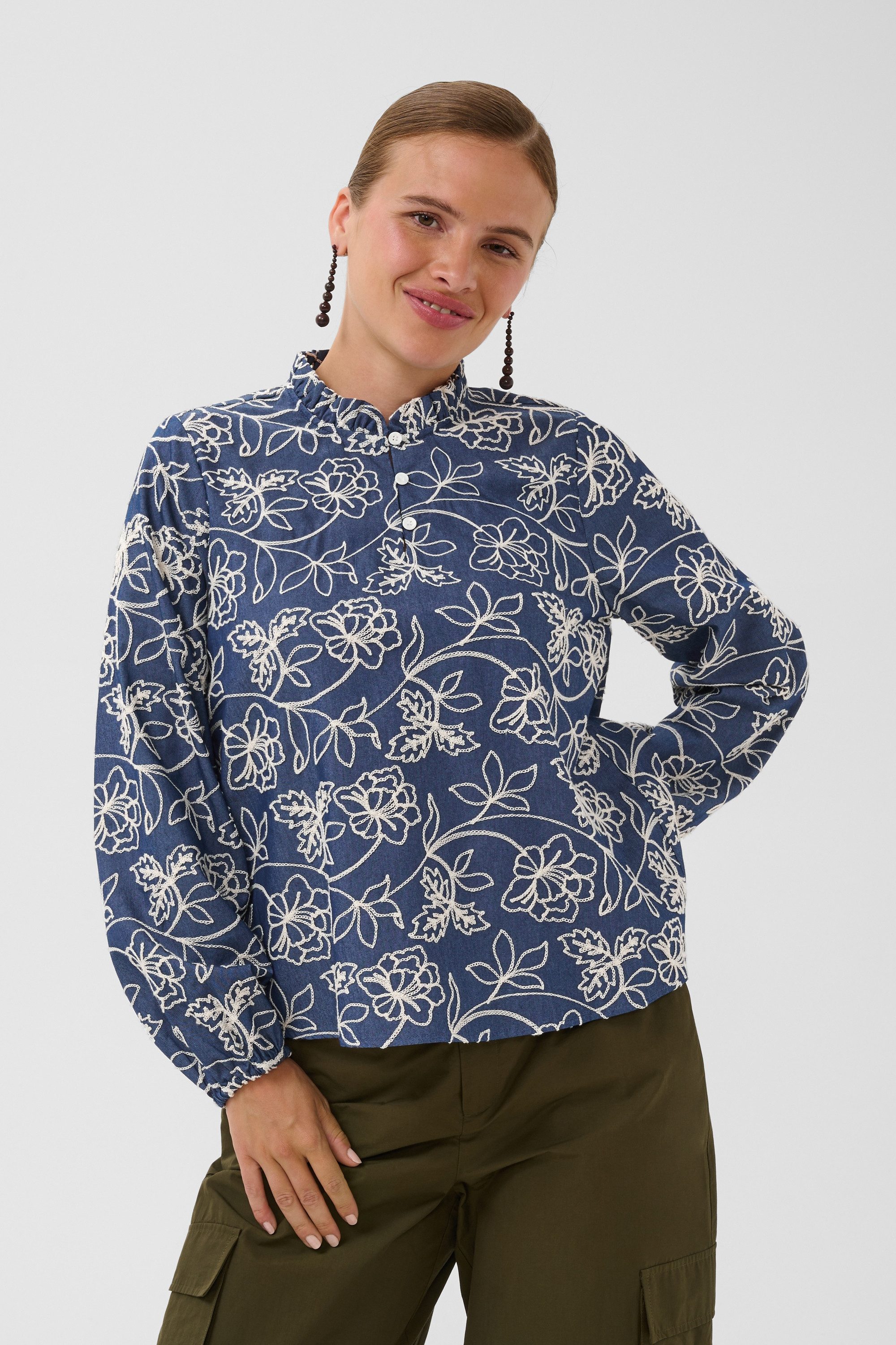 Culture Langarmbluse Bluse langarm CUnikola