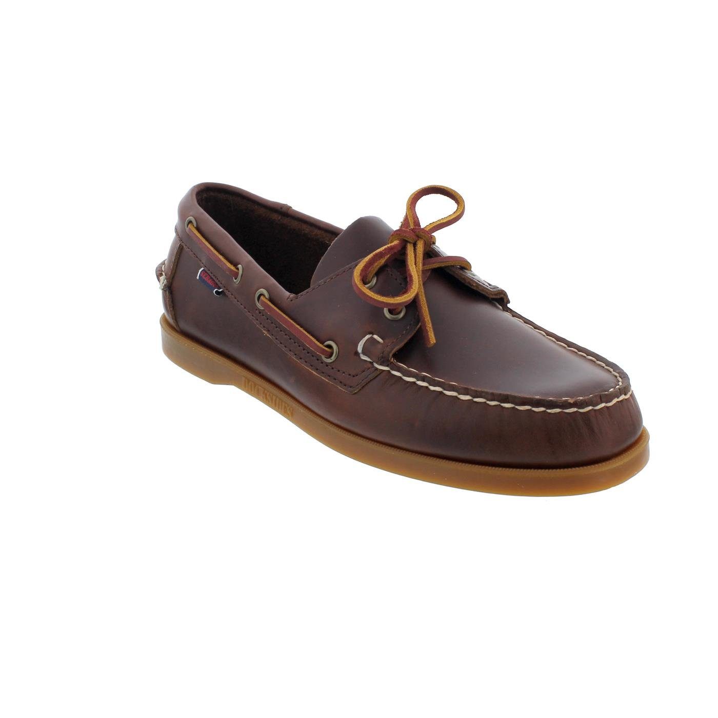 Sebago Sebago Docksides Men 70000G0-A20, Waxed Leather-Glattleder, Braun-Hone Bootsschuh