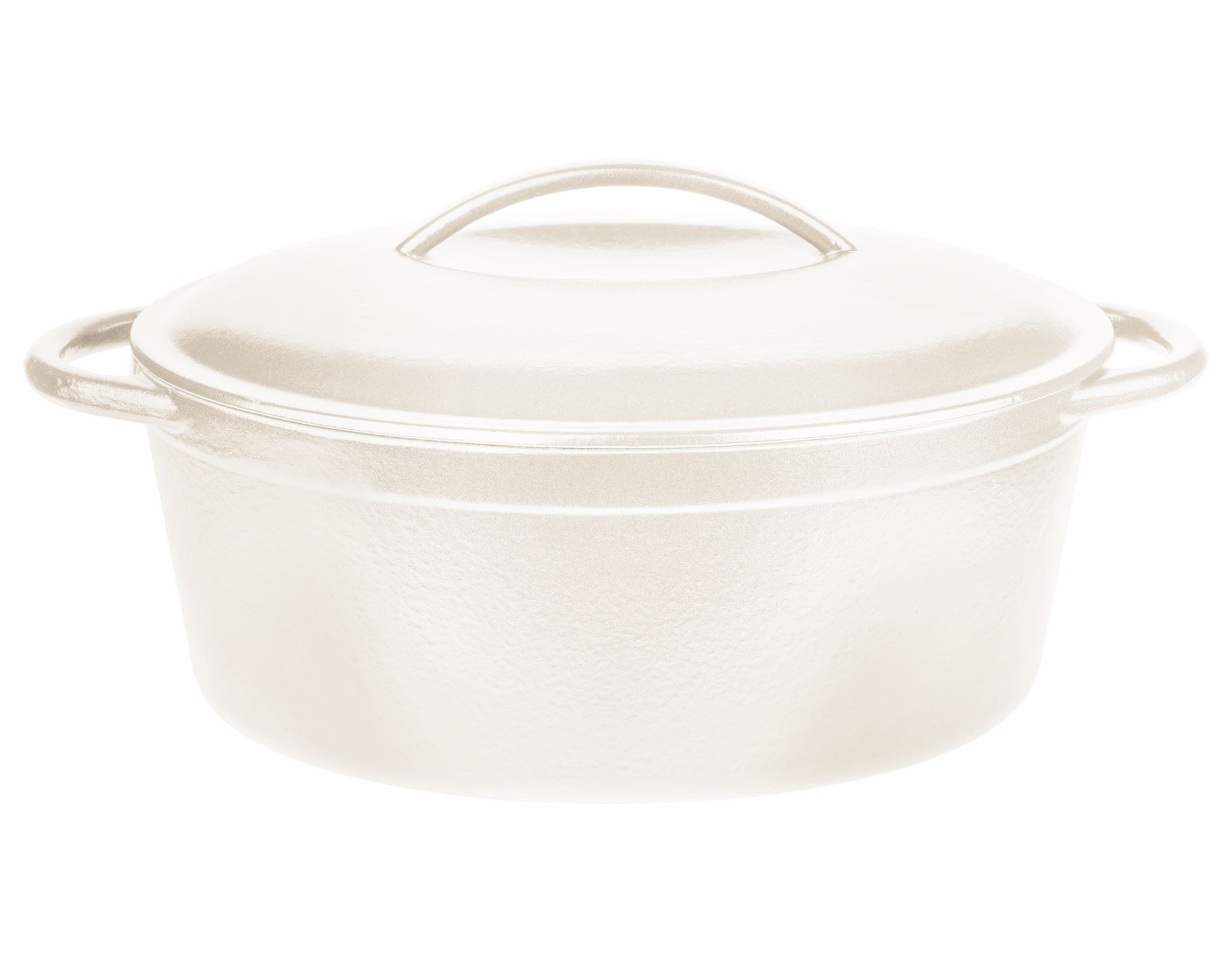 GSW Kochtopf Gusseisen Bräter Brattopf Bratkochtopf Kochtopf Topf 33 x 25 cm weiss, Gusseisen