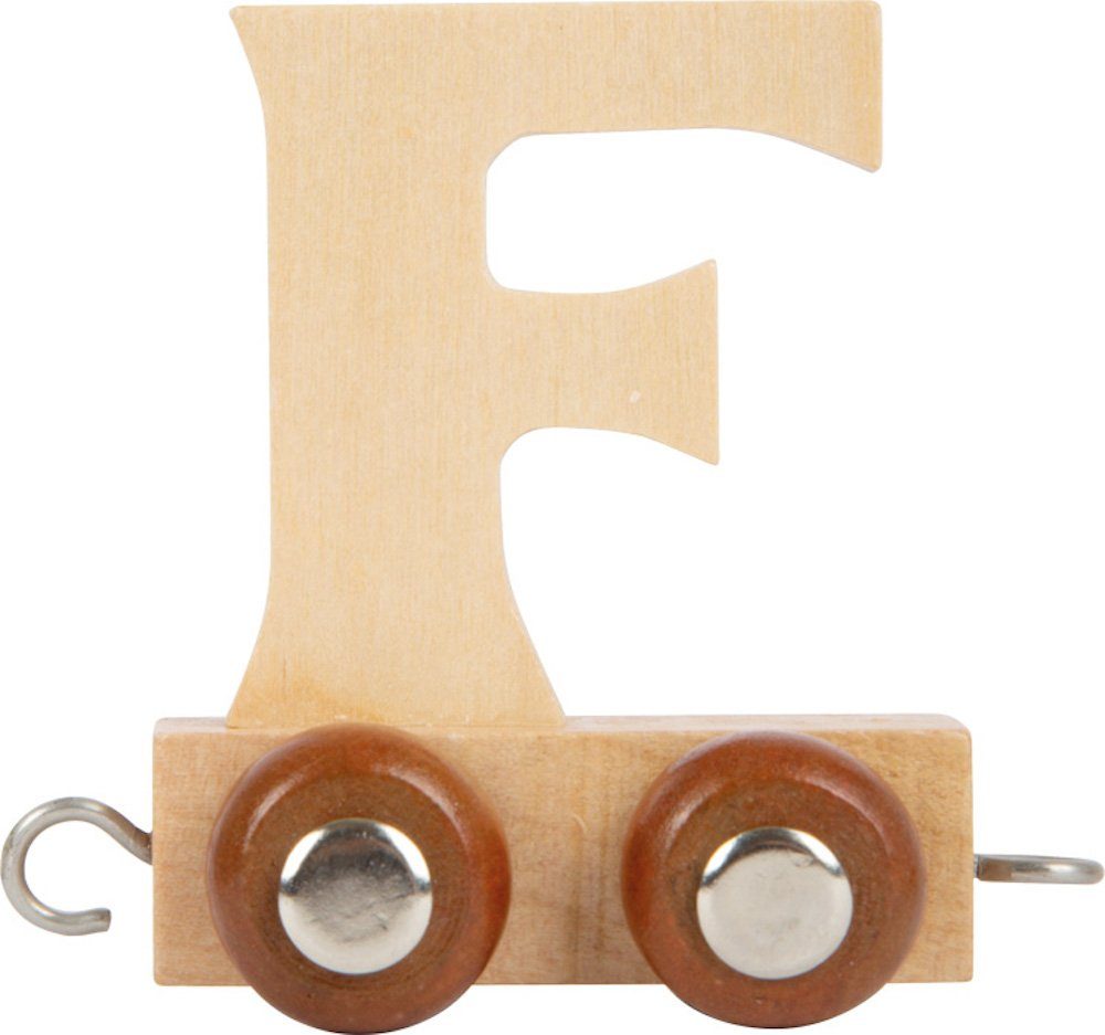Small Foot Spielzeug-Zug Buchstabenzug Namenszug F natur Dekozug Holz, (Set, 1-tlg., 1), Einzigartiges Design, Made in Germany
