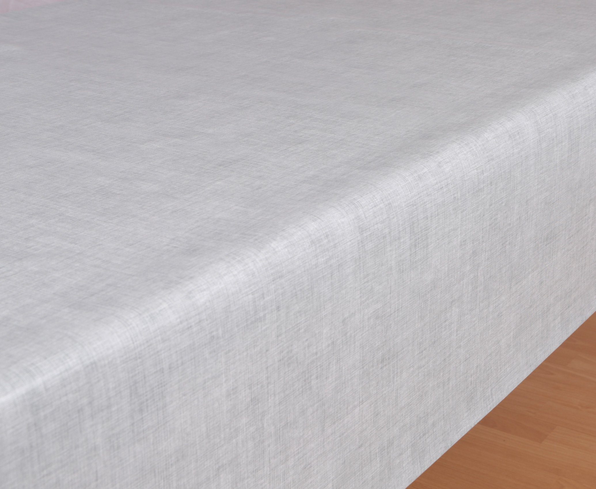 Beautex Tischdecke Wachstuchtischdecke Leinen hellgrau, abwaschbar, Garten & Balkon (1-tlg), Wasserundurchlässiger Tischschutz mit versiegelter Oberfläche