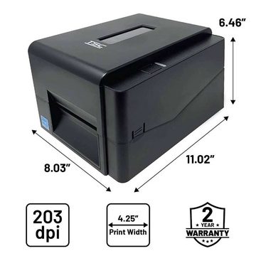 TSC Etikettendrucker, 203dpi - Präziser Druck für effiziente Kennzeichnung Etikettendrucker, (LAN (Ethernet), hermodirekt/Thermotransfer, einfache Wartung, vielseitig)