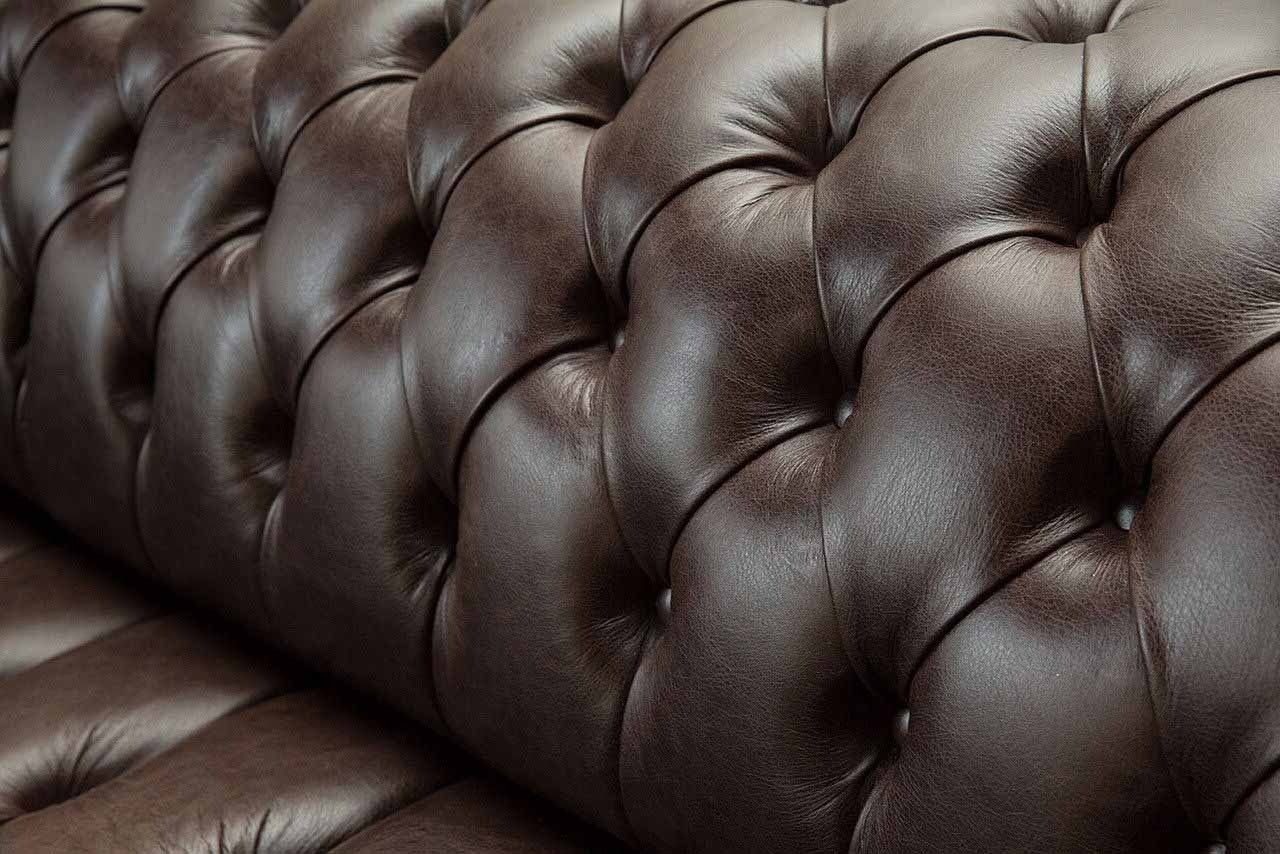 JVmoebel 4-Sitzer Luxus Leder Sofa Sitzer 4 Couch 100% 245cm Sofort Chesterfield