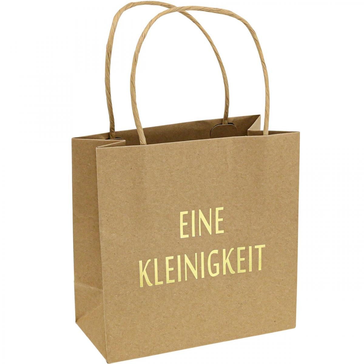 Florists Products Tragetasche Elegante Geschenktüten mit Aufschrift Eine Kleinigkeit, 6 Stück