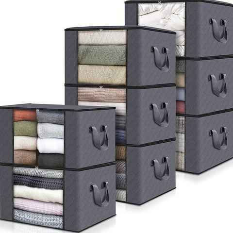 Meri-Home Aufbewahrungstasche 90L Kleider aufbewahrung mit Reißverschluss Unterbett,Box,Bettdecken (2-tlg)