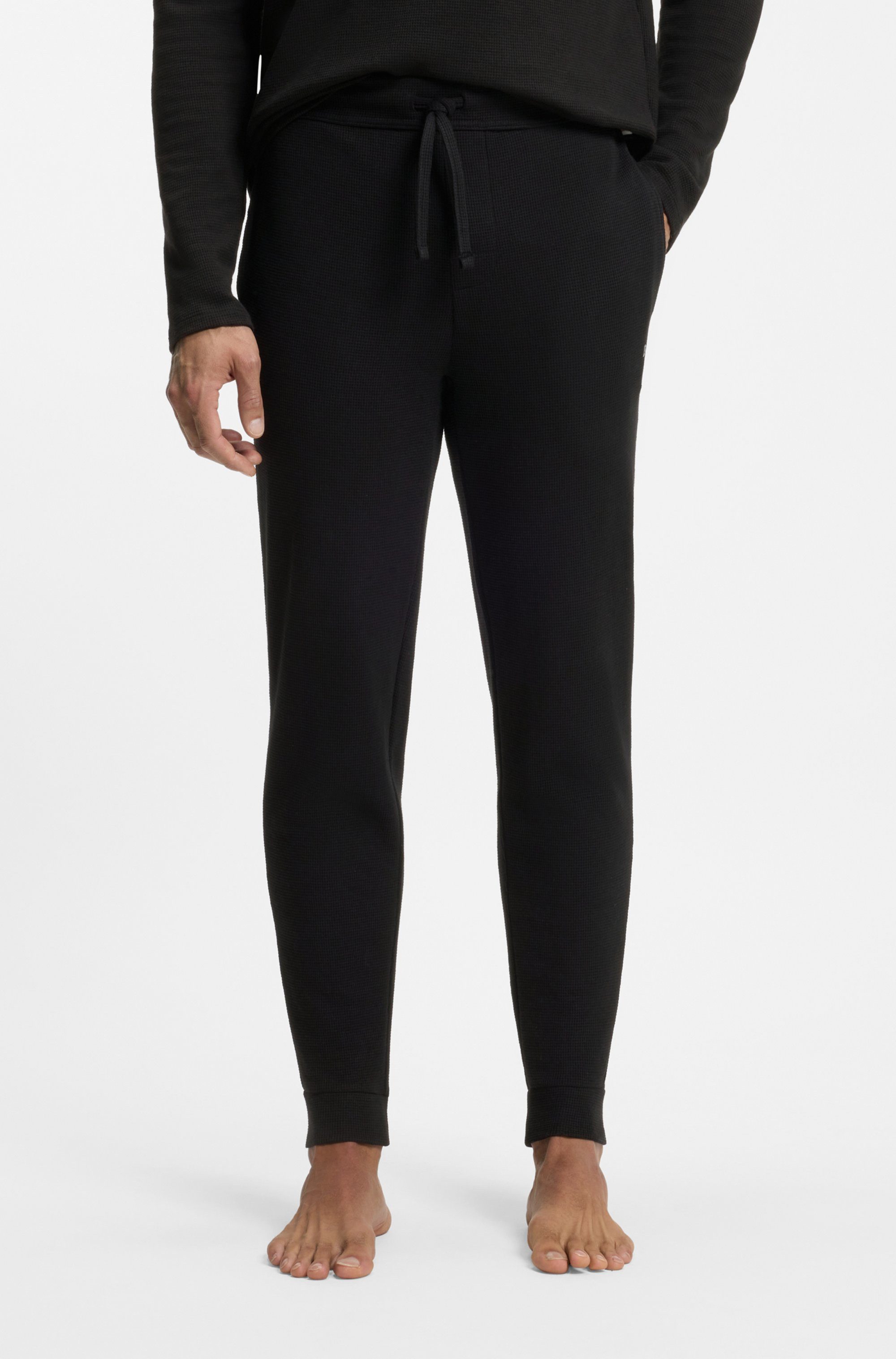 BOSS Pyjamahose Waffle Pants Cuf
