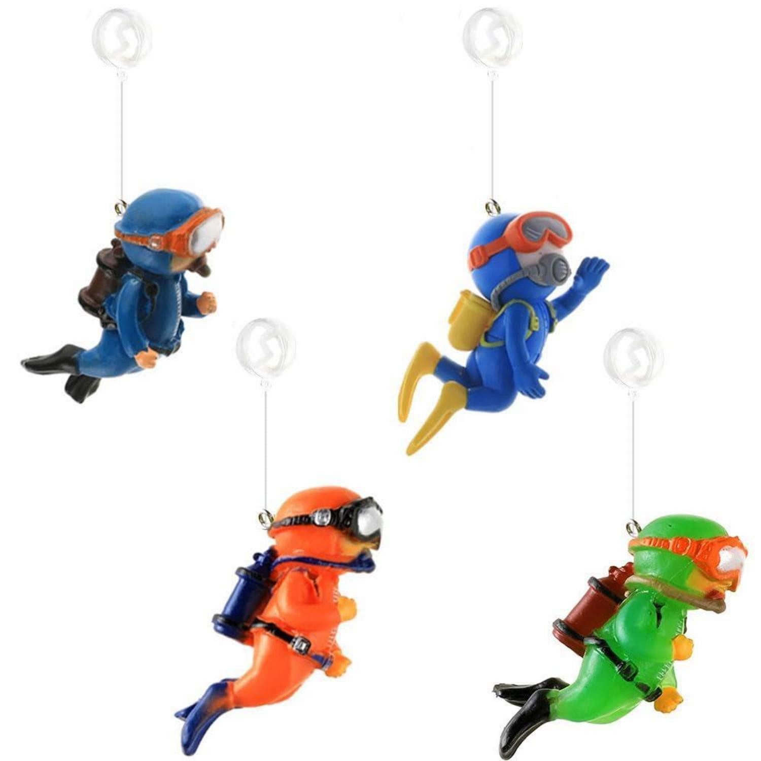 LuxusKollektion Aquariendeko Aquarium Deko Taucher Set 4-teilig