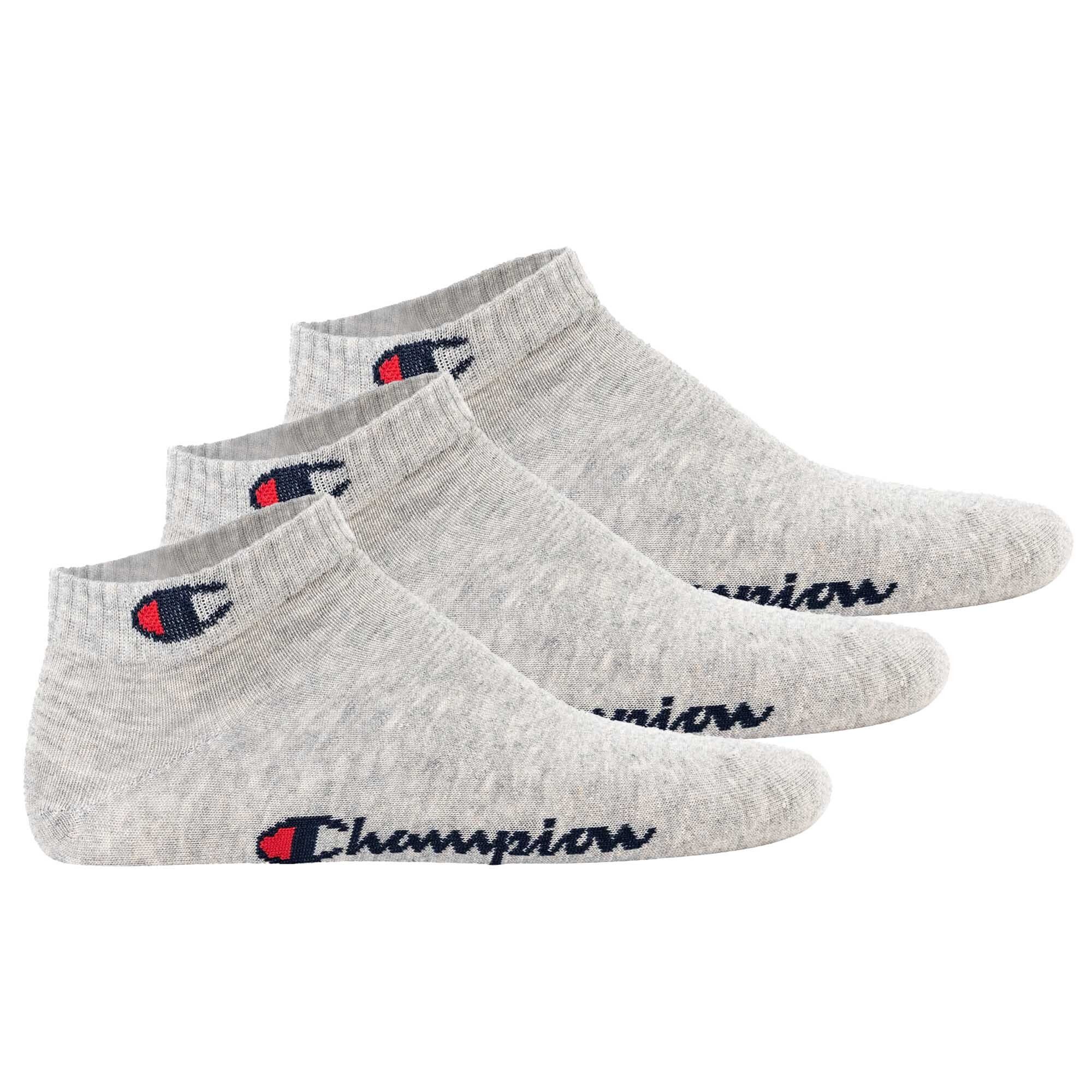 Champion Sportsocken Unisex Socken, 3er Pack - Quarter Socken, Basic Grau