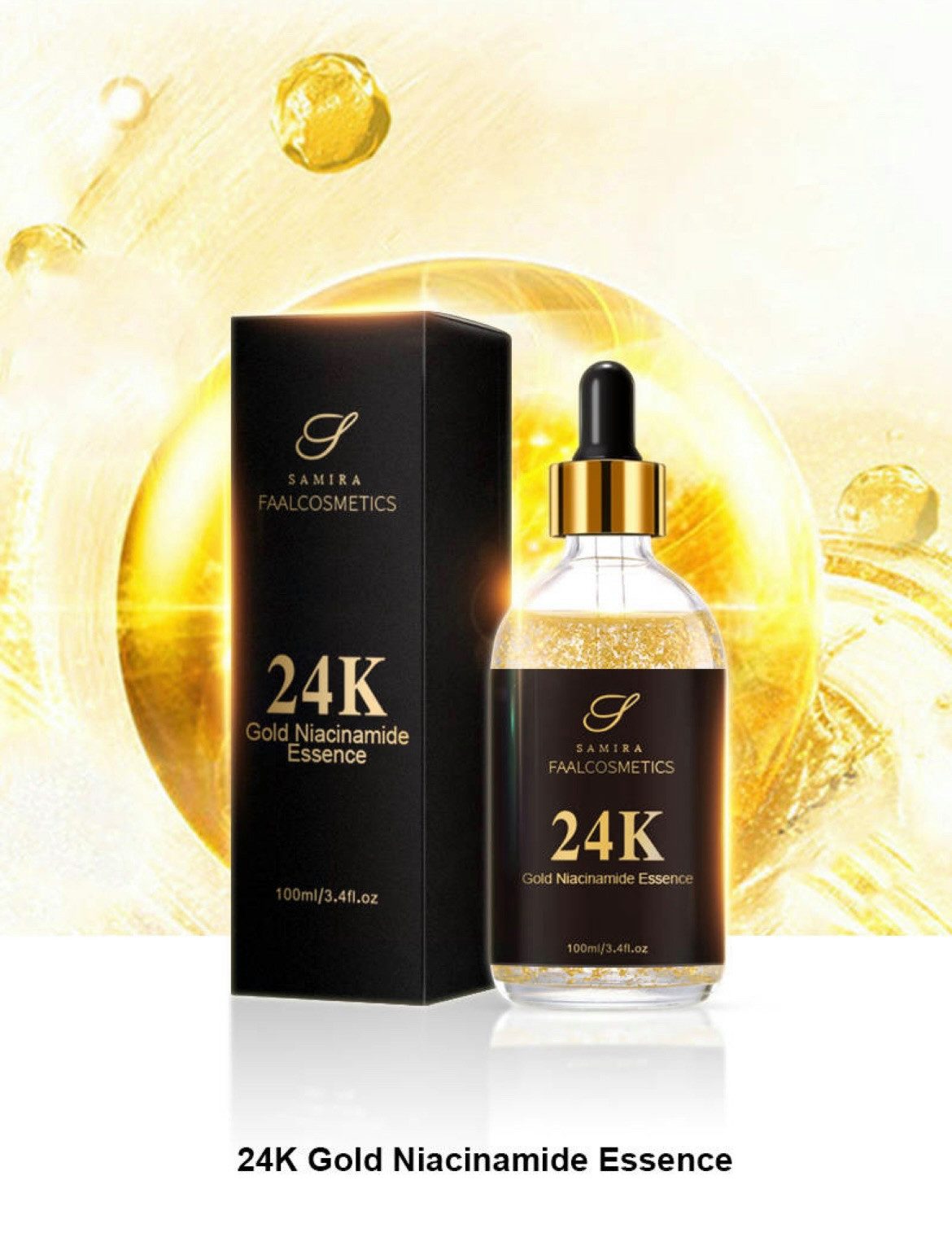 Samira Anti-Falten-Serum Hyaluron Serum Konzentrat 6 fach mit 24K echtgold Partikel, 1-tlg., verjüngt und verpasst Ihnen auch einen gesunden Glow.