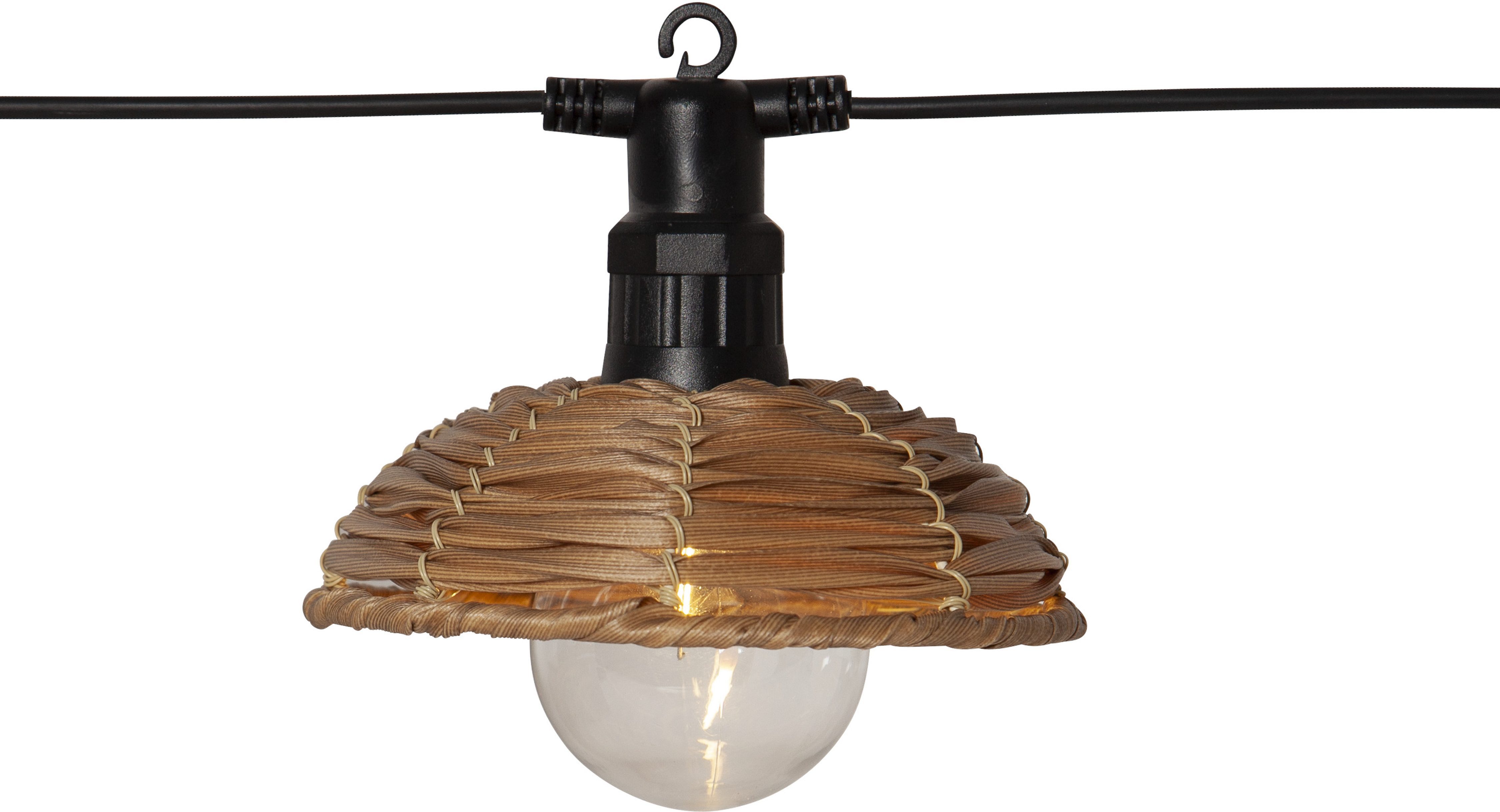 STAR TRADING LED-Lichterkette Cesta Light, 6-flammig, ca. 3,5 m lang + 3 m Zuleitung, Trafo, outdoor