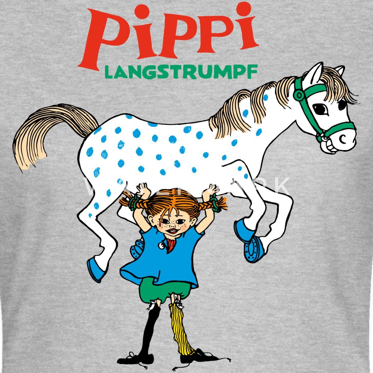 Spreadshirt T-Shirt Pippi Langstrumpf Pippi Hebt Kleiner Onkel Frauen T-Shi günstig online kaufen