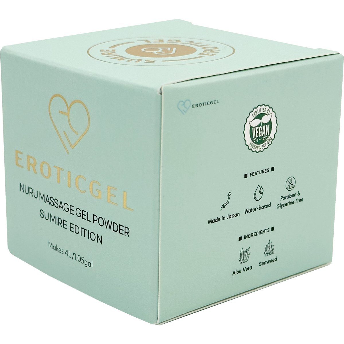 EROTICGEL Gleit- und Massagegel Nuru Massage Gel Powder (Nori Seaweed & Aloe Vera), SUMIRE Edition, Dose mit 40g, 1-tlg., japanisches Massagegel-Pulver aus natürlichen Inhaltsstoffen