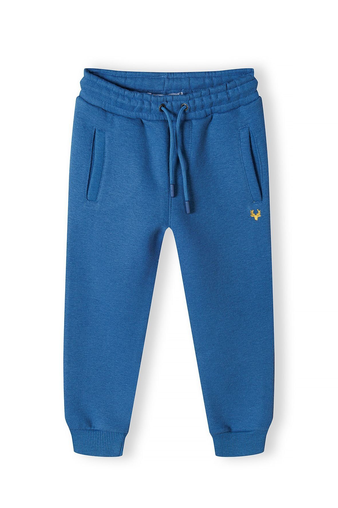 MINOTI Jogger Pants Bestickte Fleece-Jogginghose (1y-14y) Blau