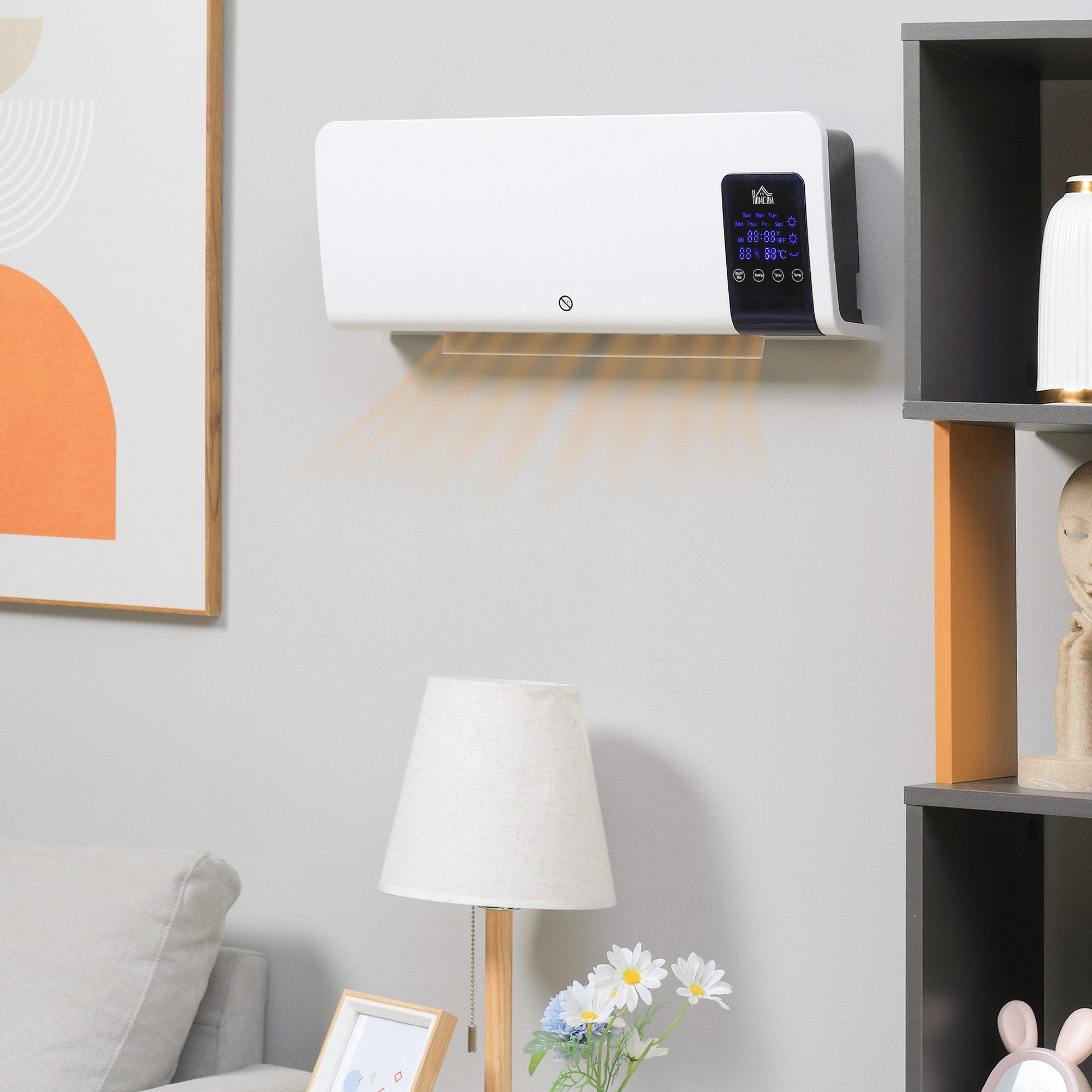 HOMCOM Heizlüfter 2 Modi, Timer, LED-Anzeige, günstig online kaufen