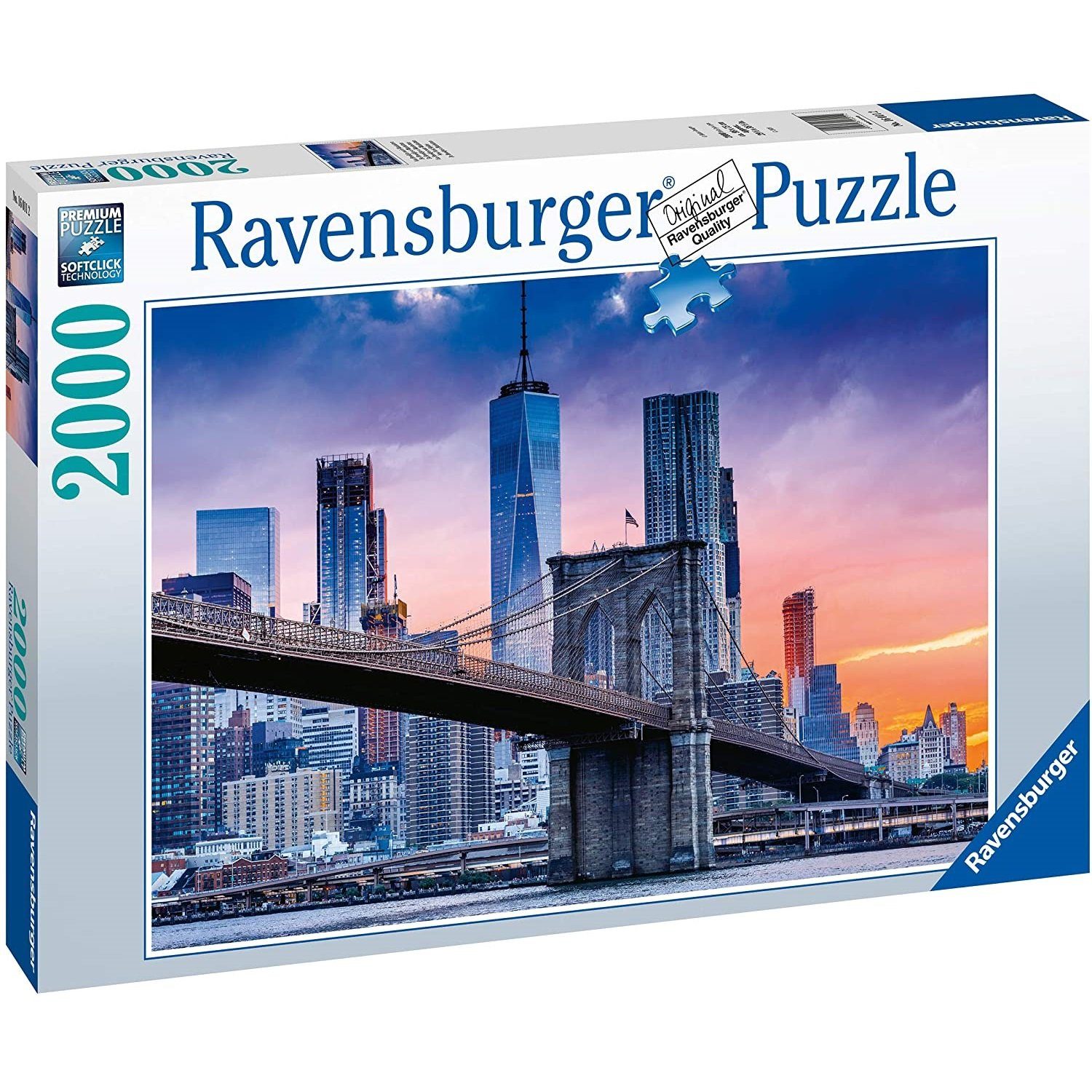 Ravensburger Puzzle Ravensburger - Von Brooklyn nach Manhatten, 2000 Teile Puzzle, 2000 Puzzleteile