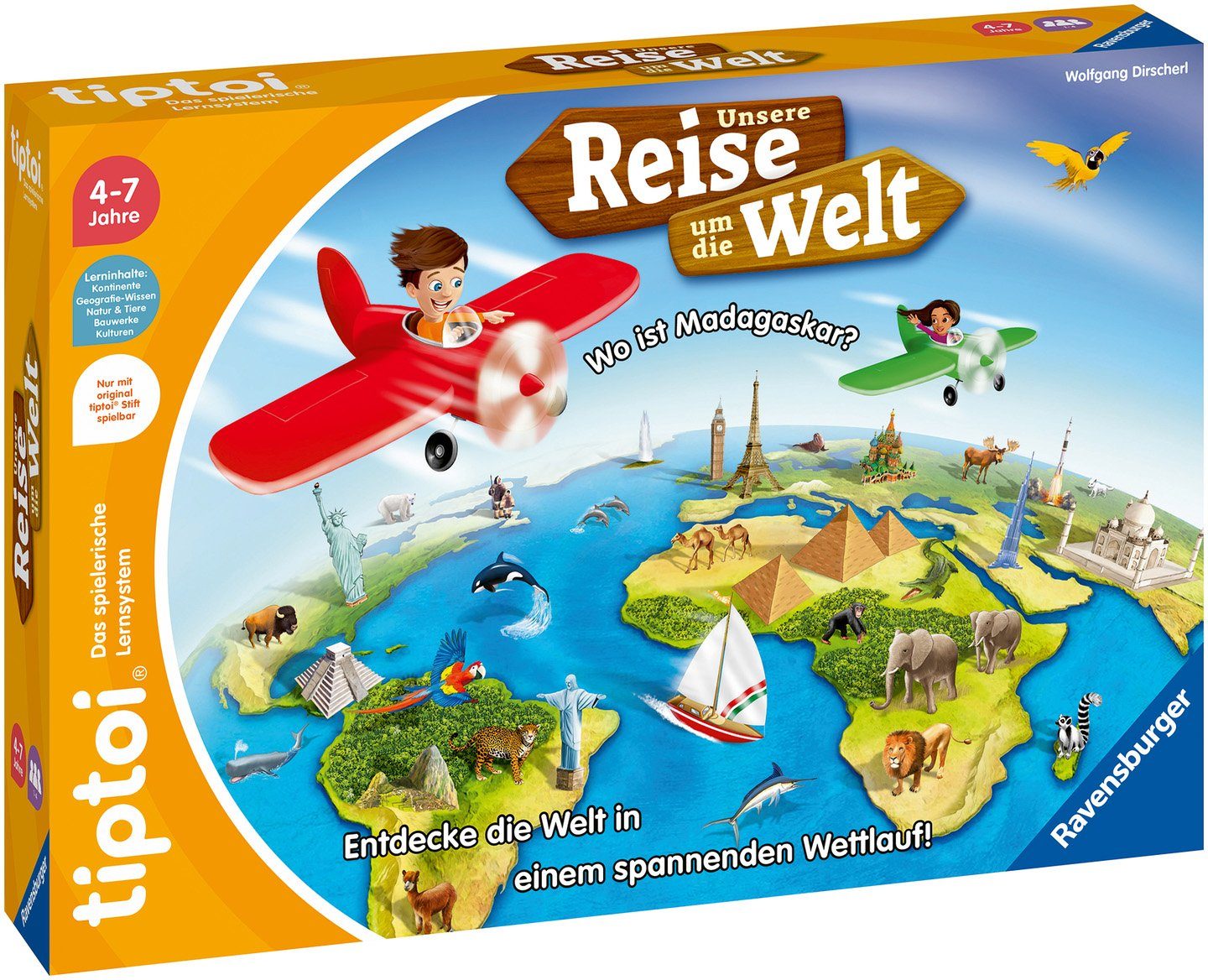 Ravensburger Spiel tiptoi® Unsere Reise um die Welt, Made in Europe – Bild 2 von 4
