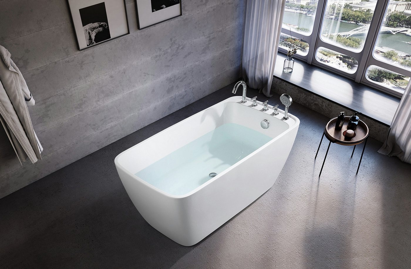 Thumbnail - JVmoebel Badewanne Acryl Badewanne Weiß Zeitgenössisch Standbadewanne für Badezimmer, (1-tlg), Made in Europa