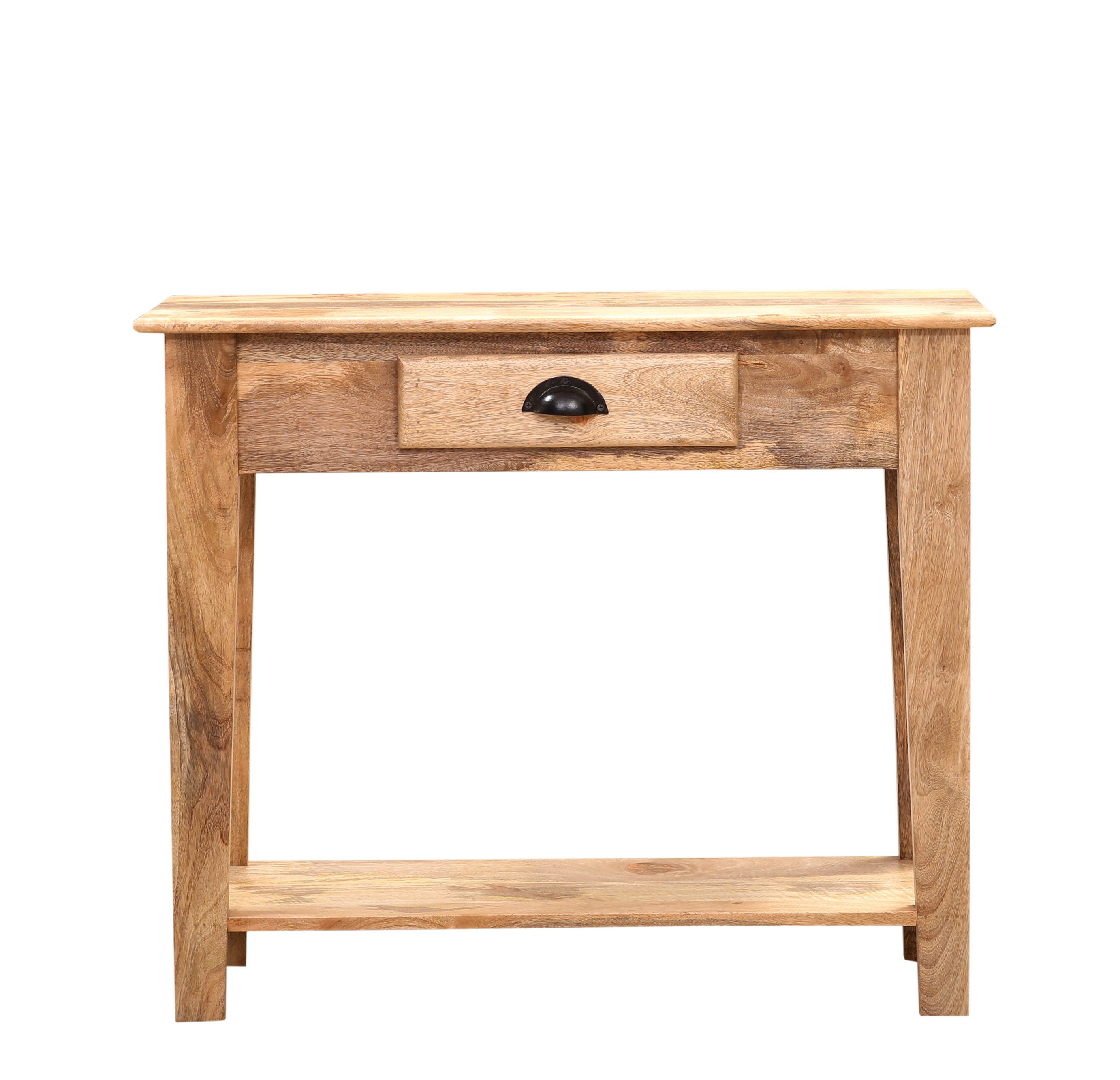 Marrakesch Orient & Mediterran Interior Konsolentisch Boho Konsole Baptist handgefertigt aus Mangoholz in Braun 90 cm modern (1-St), Handarbeit