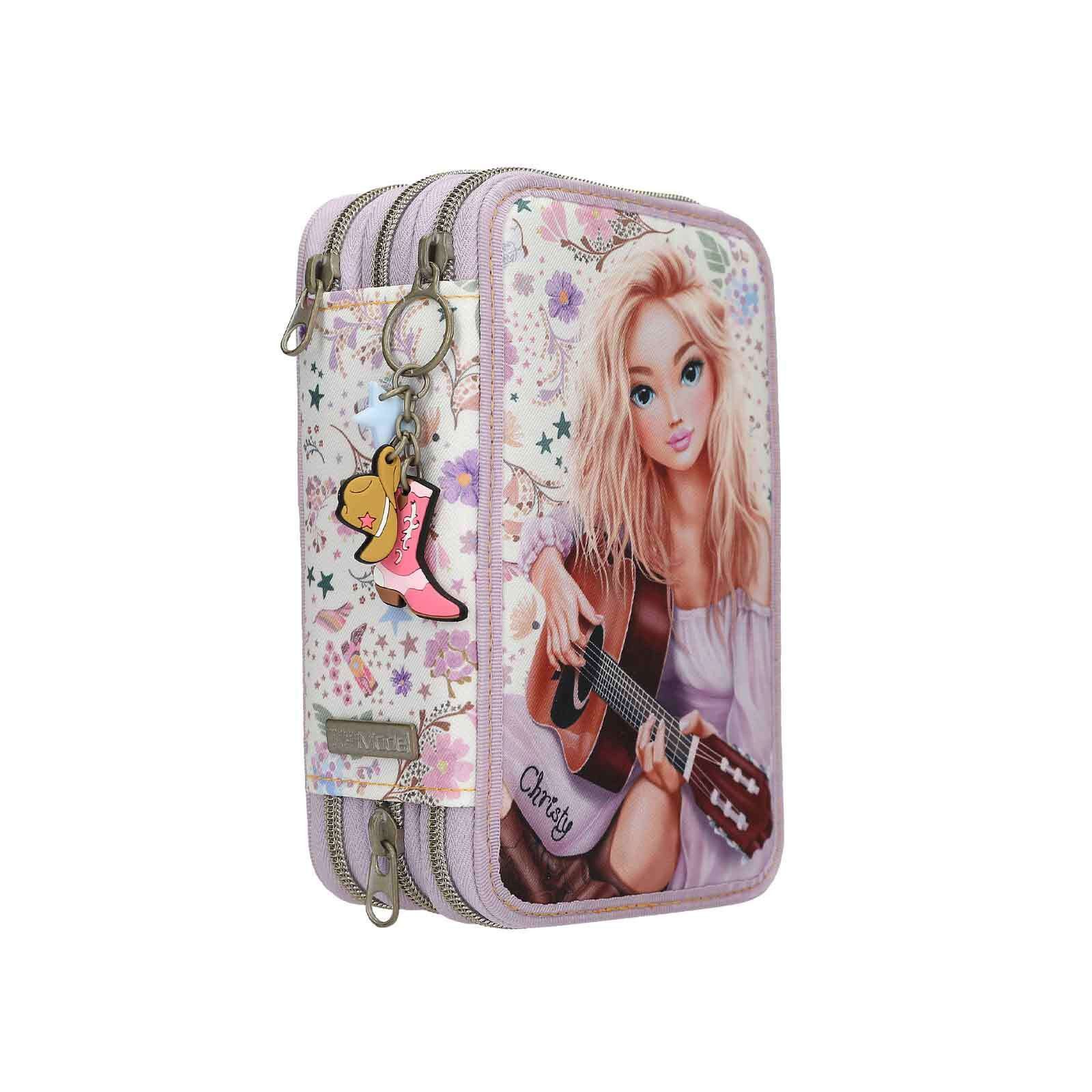Depesche Federmäppchen TOPModel 3-Fach Federtasche COWGIRL, (1-tlg)