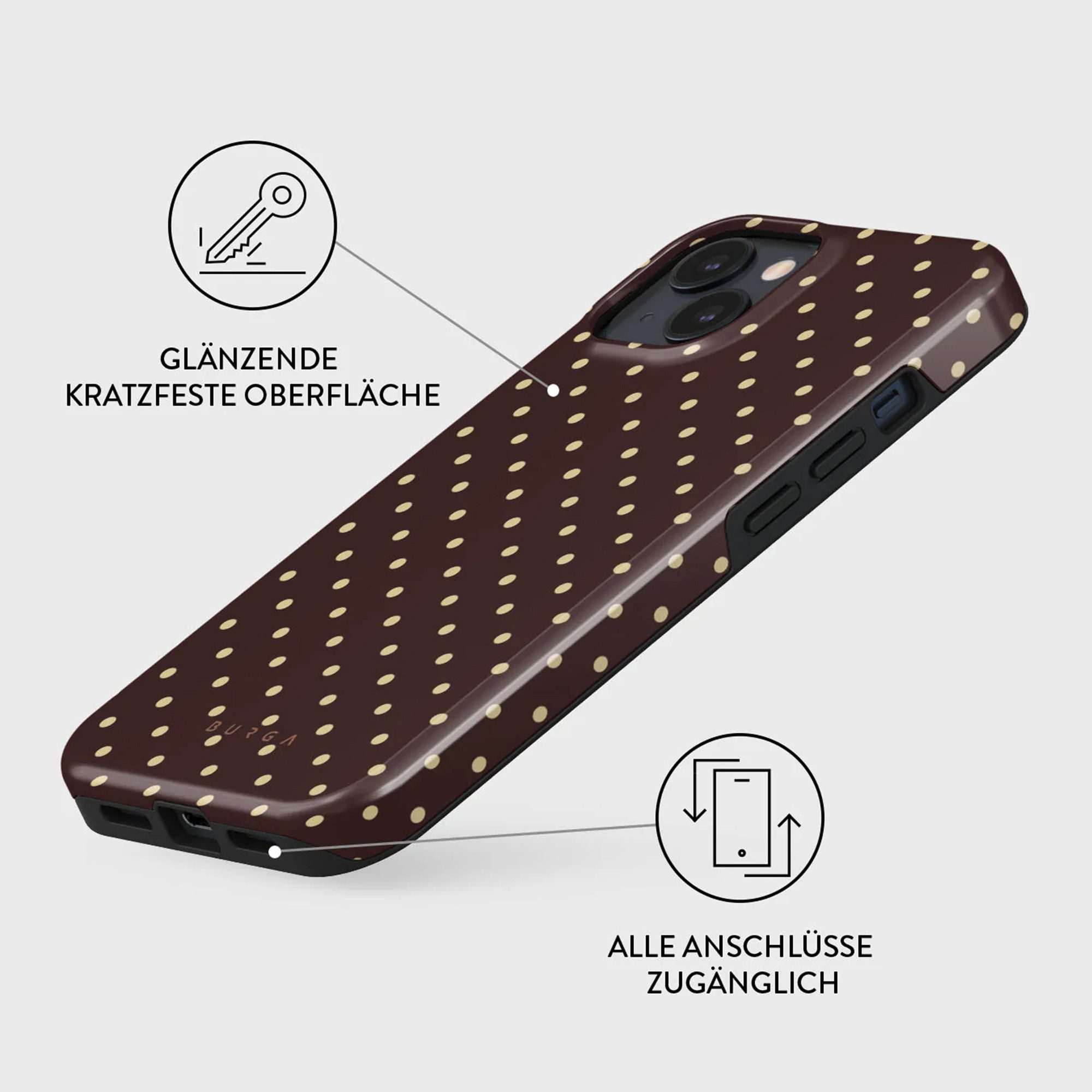BURGA Backcover Burga Tough Back Cover MagSafe Apple iPhone 14 - Sorry Busy – Bild 3 von 5