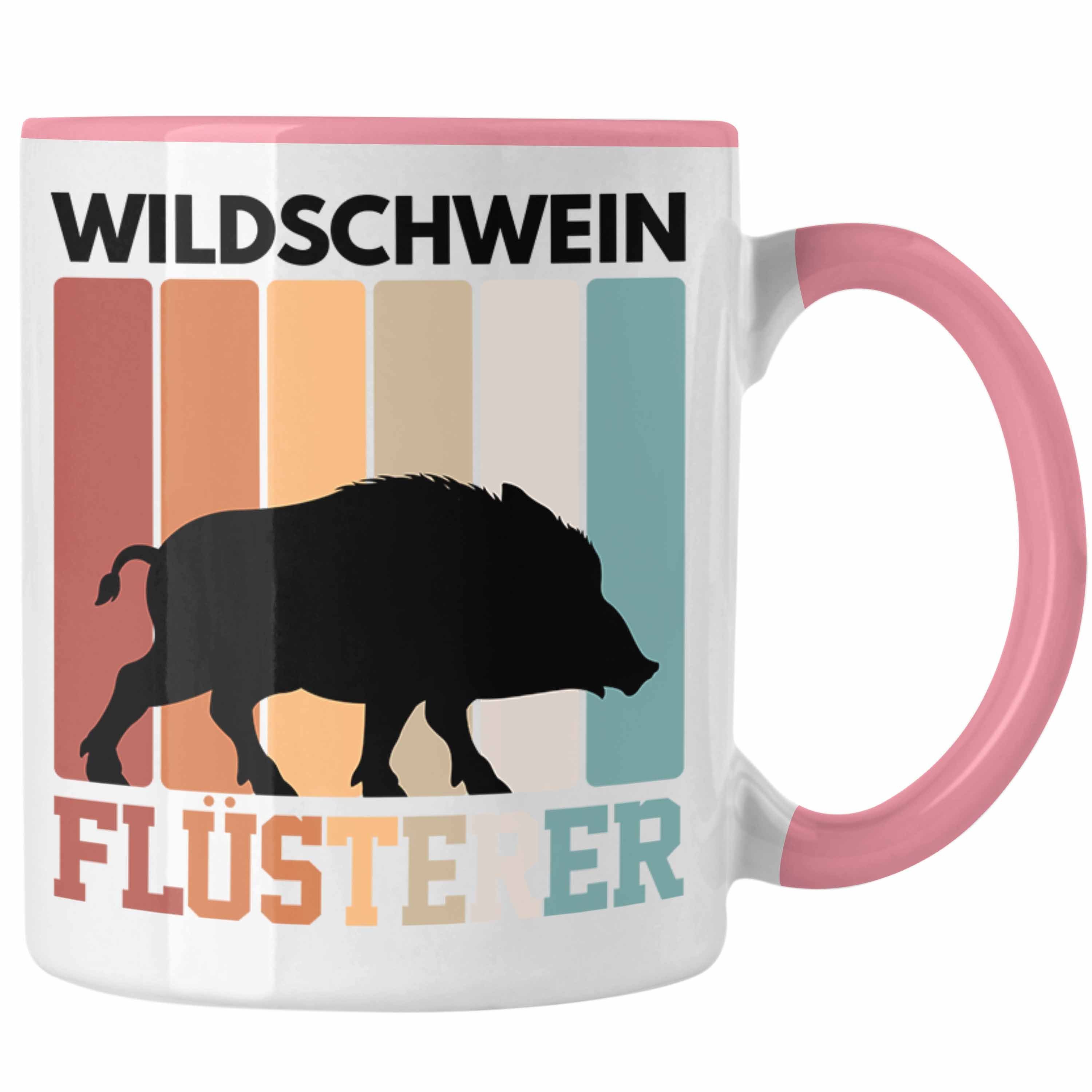 Geschenk Tasse Flüsterer Trendation Wildschwein Tasse Gesche Trendation Lustige - Jäger Rosa