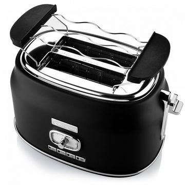 Westinghouse Toaster Retro Früstücksset, 2 kurze Schlitze, für 2 Scheiben, 815 W, Wasserkocher 1,7 L Volumen 2200 W 360° Sockel