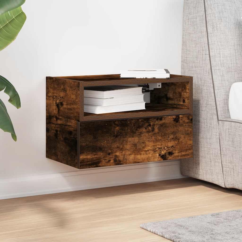 vidaXL Nachttisch Wand-Nachttisch Räuchereiche 45x26x28,5 cm günstig online kaufen