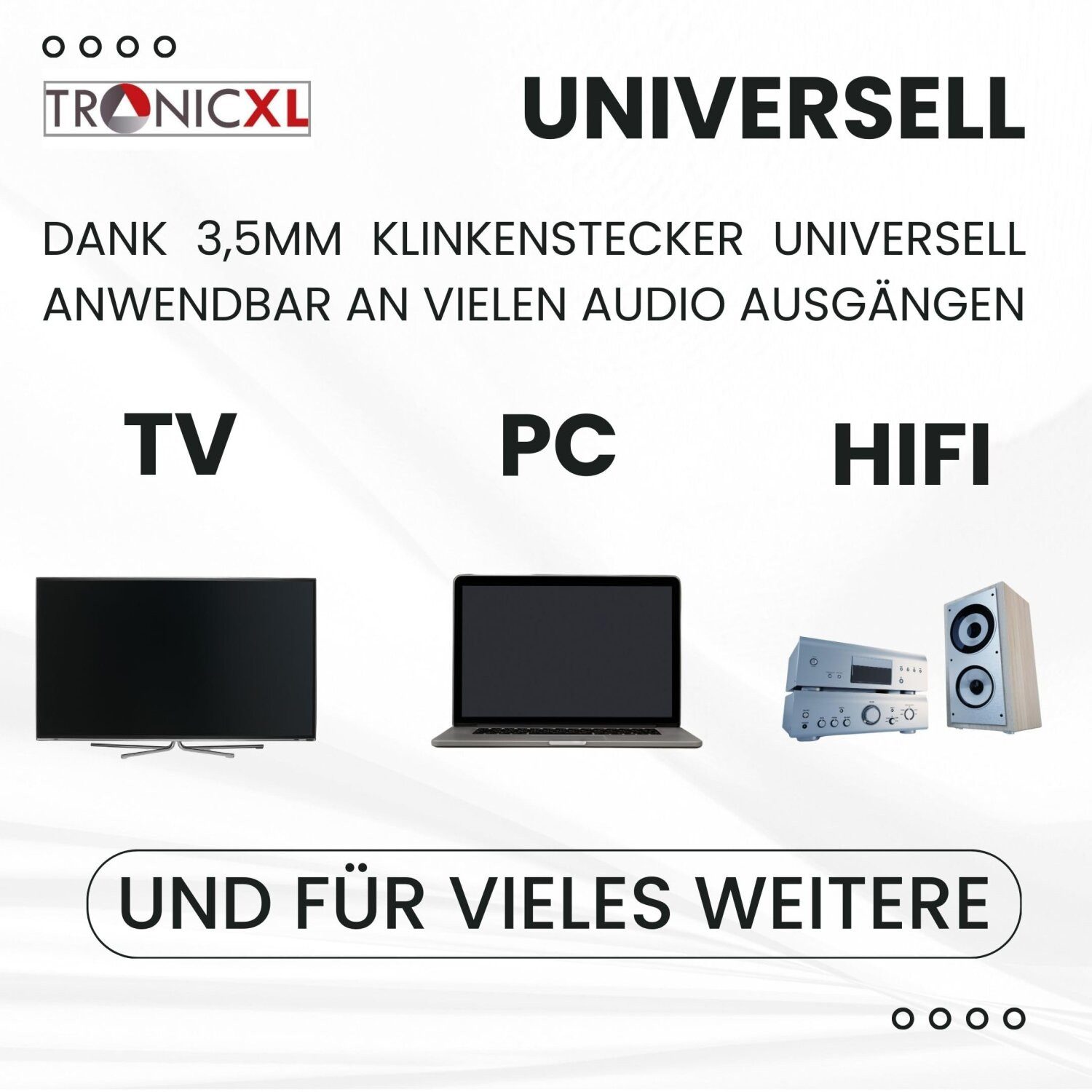 Panasonic HiFi-Kopfhörer + 3m Verlängerungskabel – Studio-Kopfhörer Mit 30-mm-Treiber & Langem Kabel
