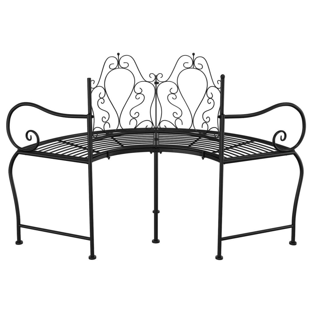 Vidaxl Baumbank 150 Cm Schwarz Stahl günstig online kaufen