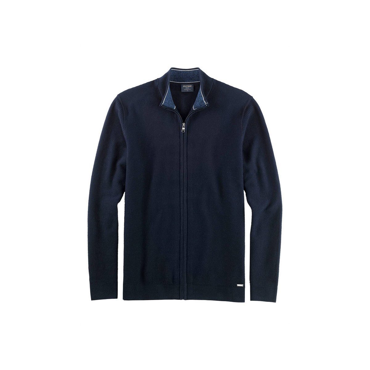 OLYMP V-Ausschnitt-Pullover marineblau regular (1-tlg) fit
