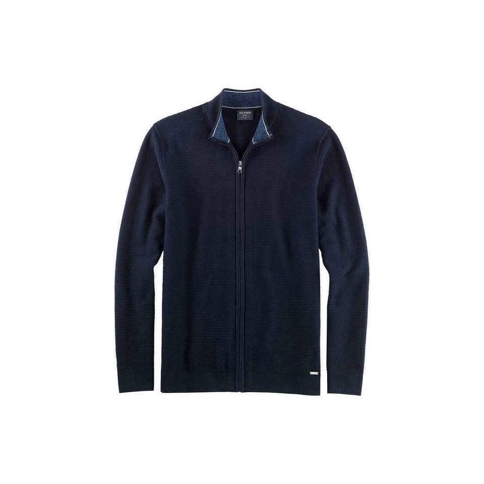 OLYMP V-Ausschnitt-Pullover marineblau regular fit (1-tlg)