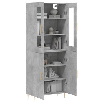 furnicato Sideboard Highboard Betongrau 69,5x34x180 cm Holzwerkstoff