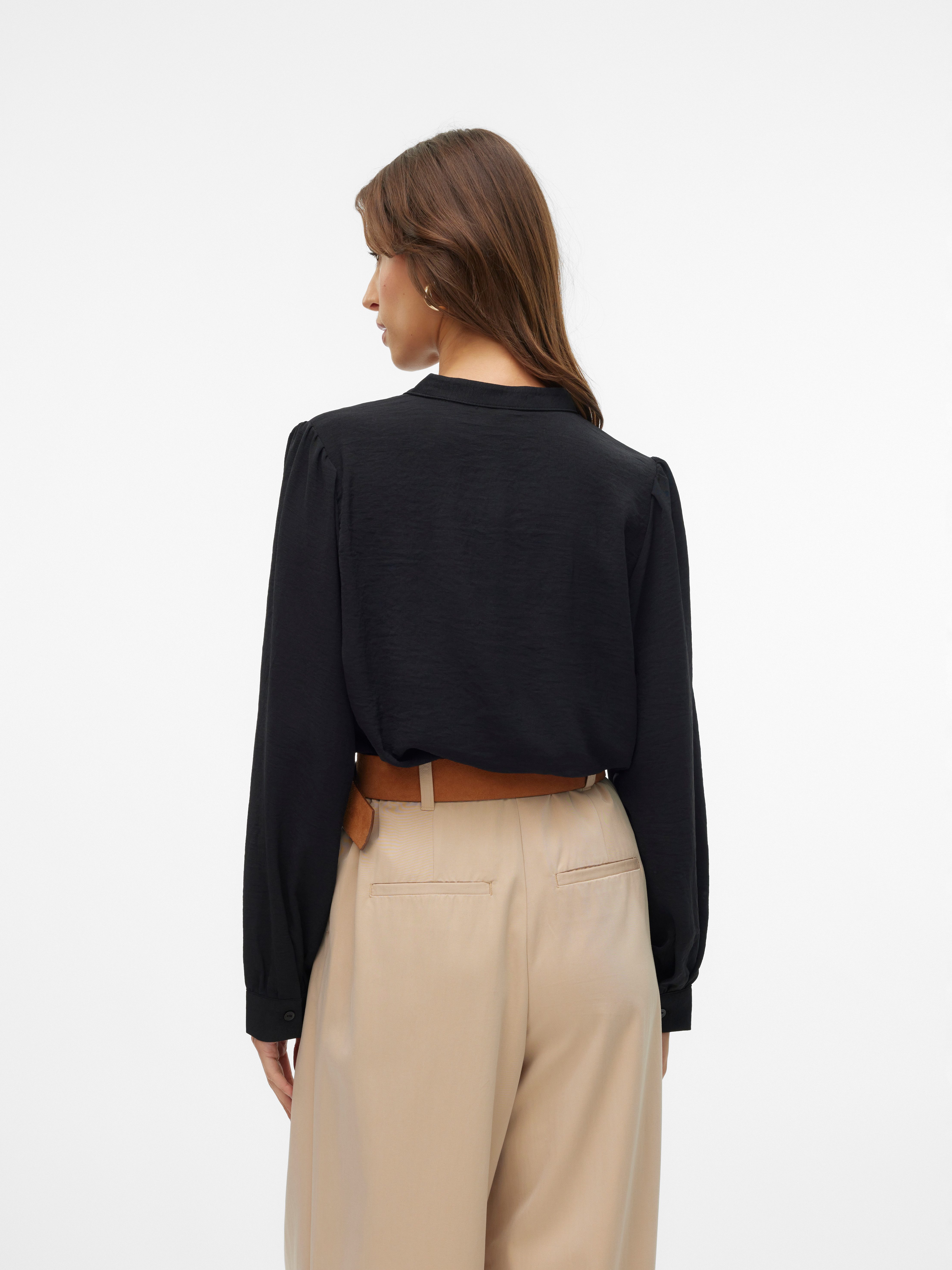 Vero Moda Langarmbluse VMEMMA LS LACE SHIRT WVN GA NOOS