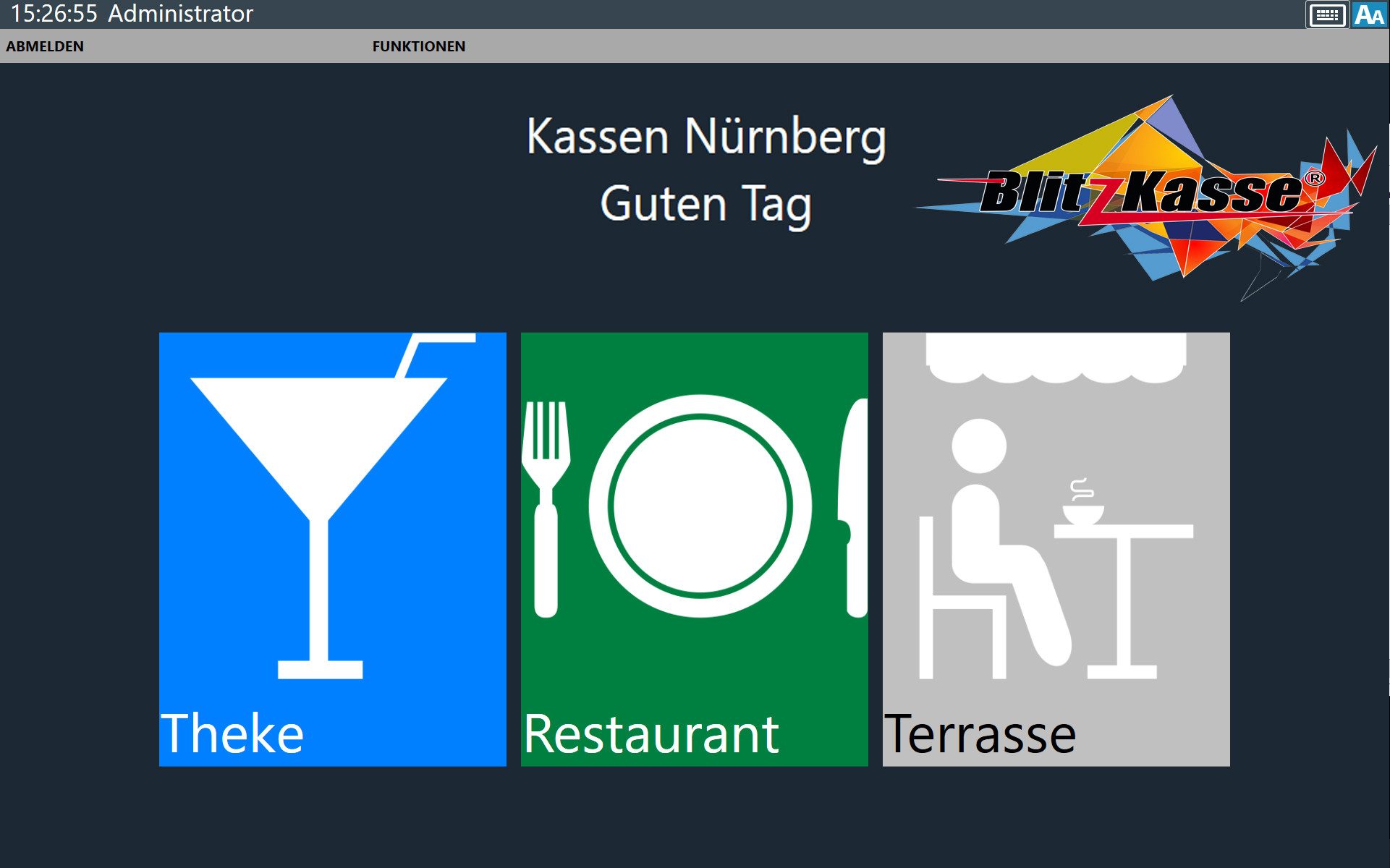 BlitzKasse Kassensystem GASTRO Kassensystem mit Handheld, Bondrucker, 15" Hauptkasse