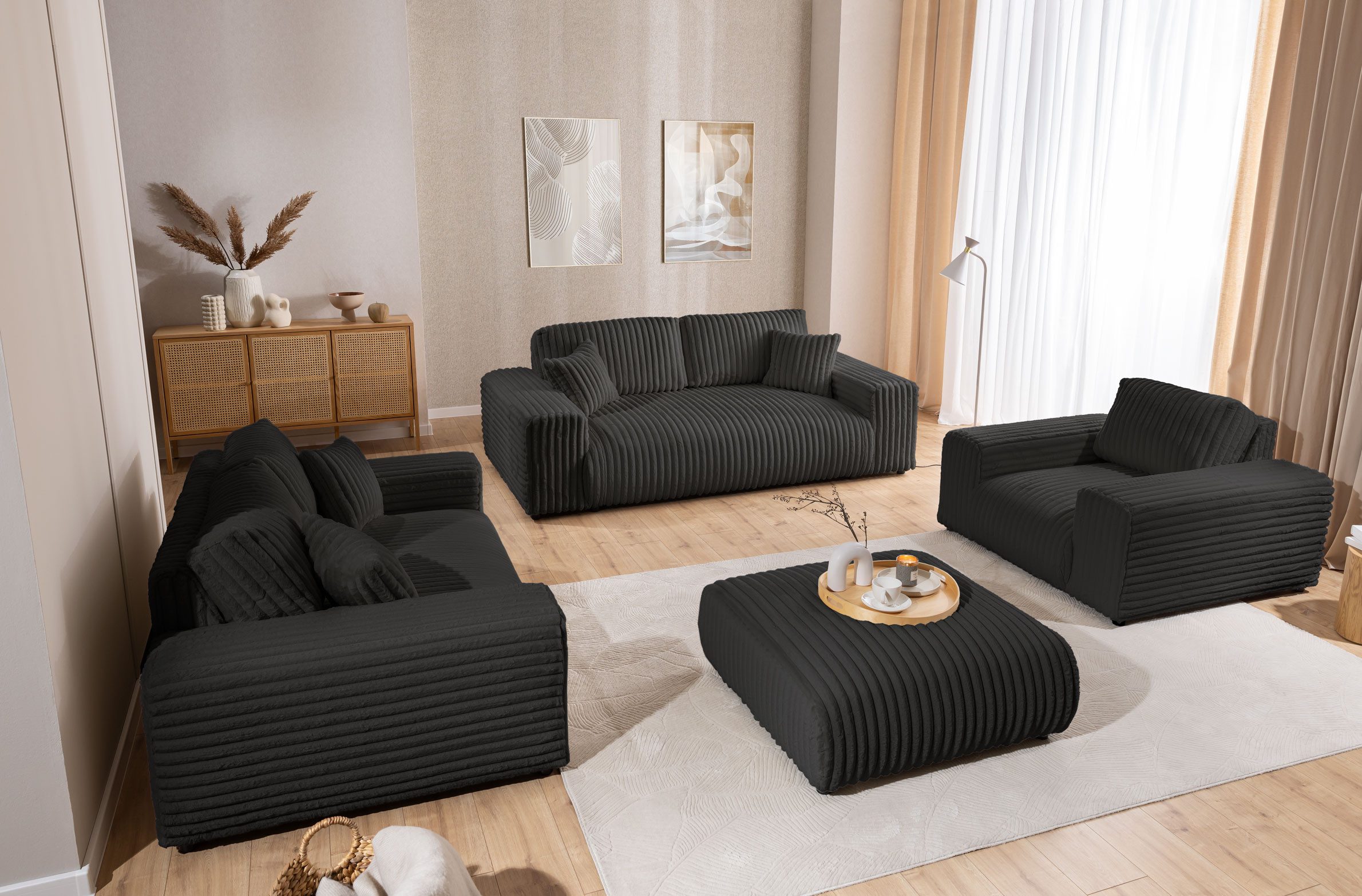 S-Style Möbel Polstergarnitur 3+2+1 Mollis aus günstig online kaufen