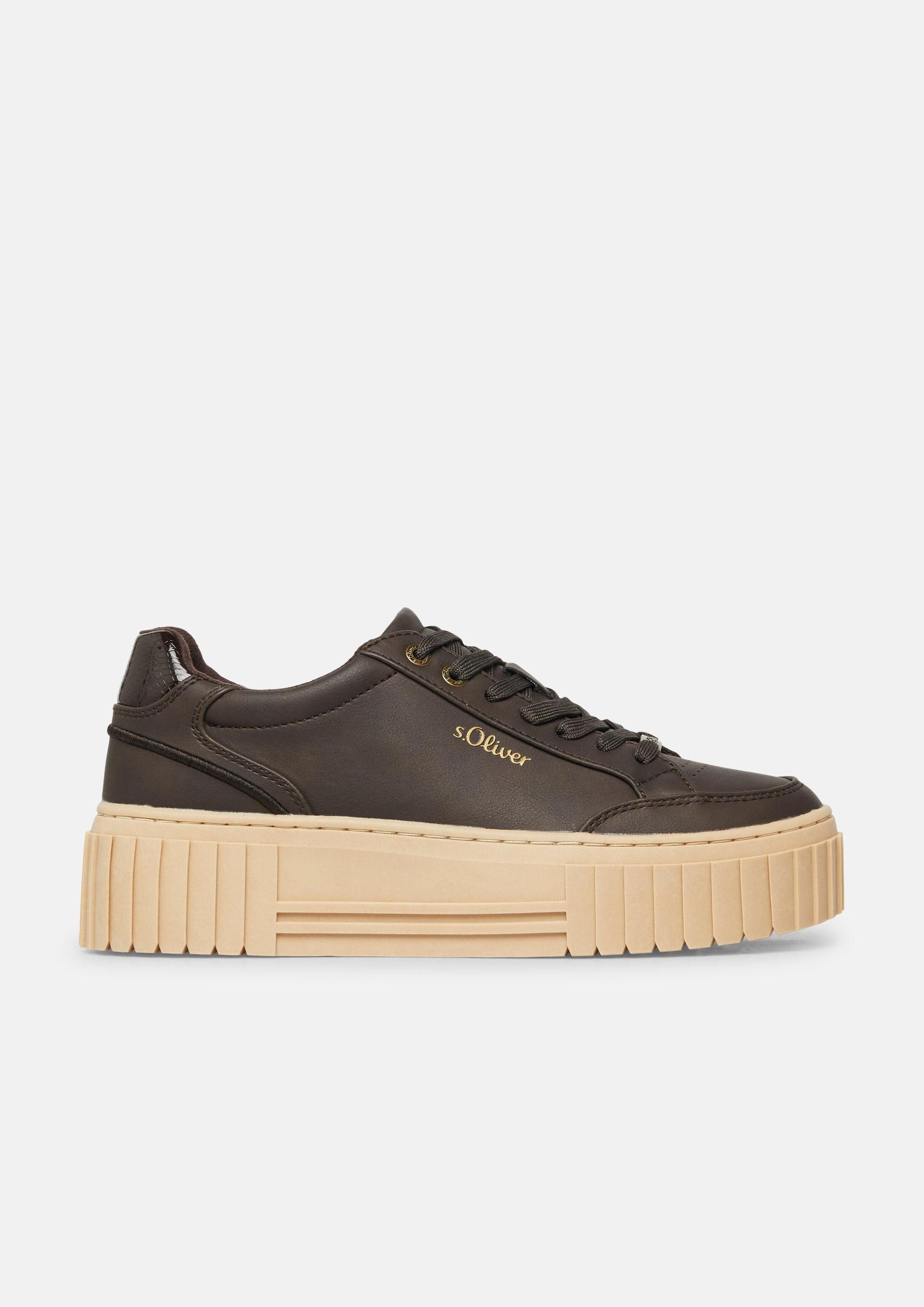 s.Oliver Sneakers Sneaker Sneaker mit Plateau-Sohle und Leo-Detail