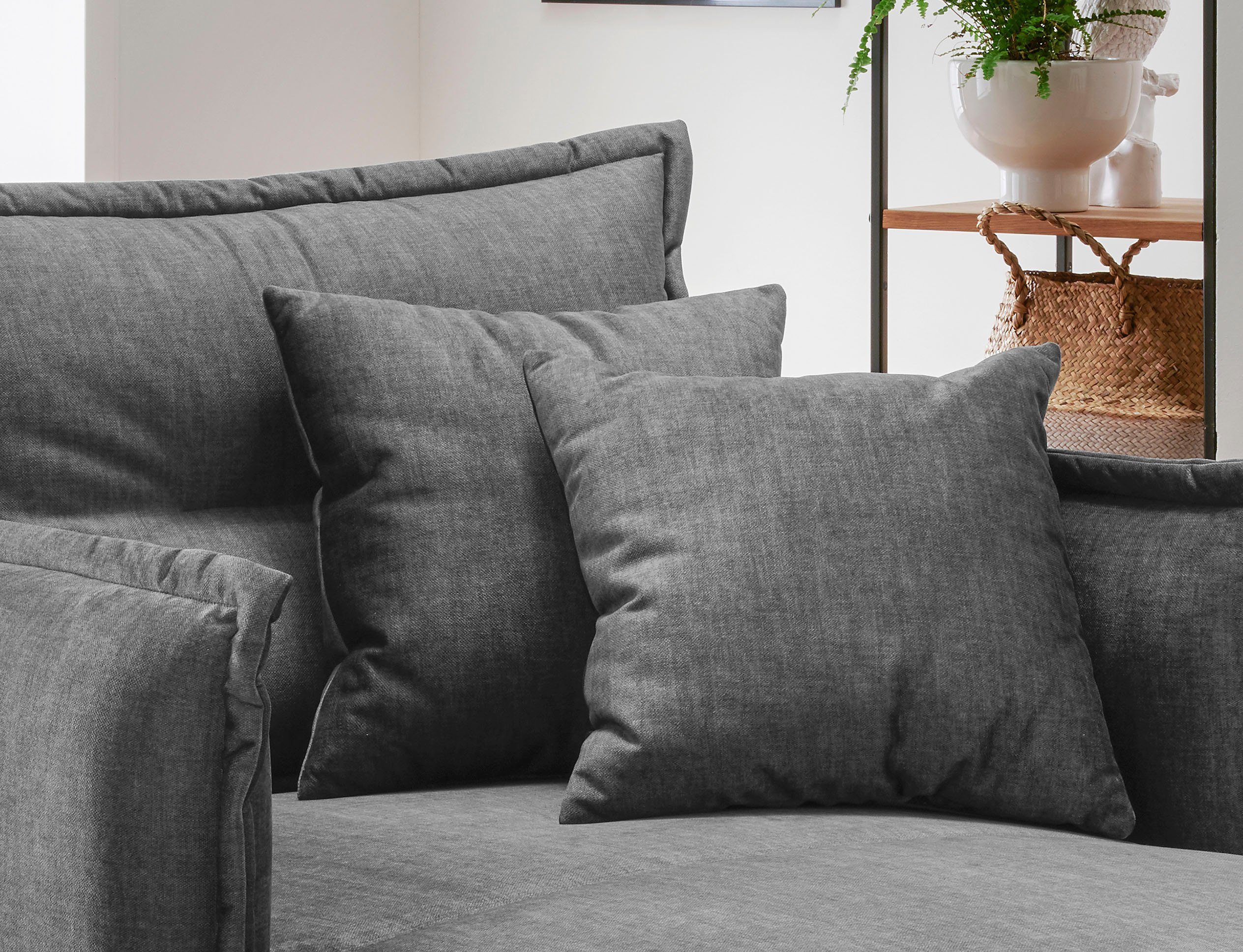Home affaire Loveseat Lazio, moderner Sessel mit einer bequemen Polsterung, 2 Stk. Zierkissen