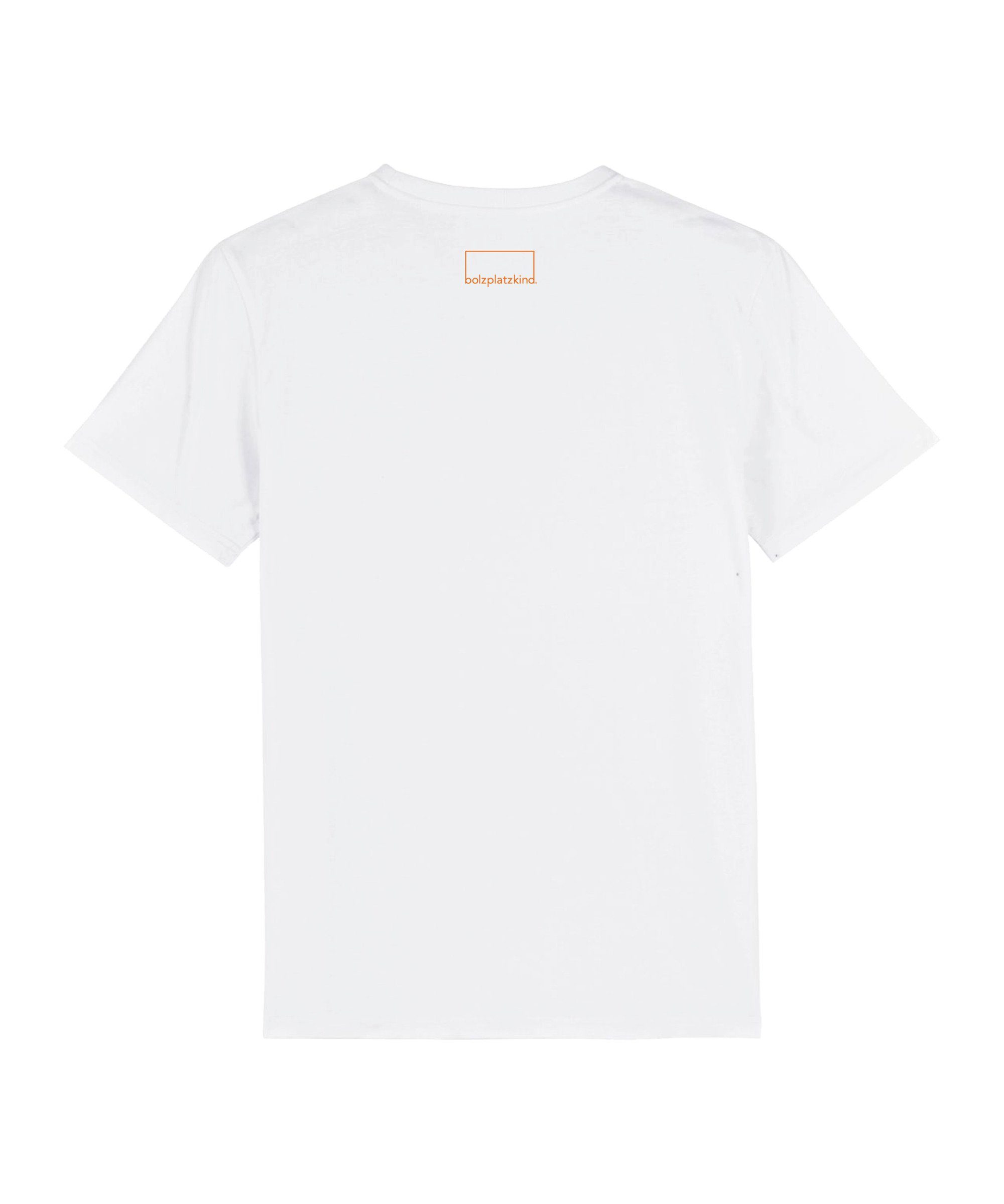 Bolzplatzkind T-Shirt "Free" T-Shirt Produkt Nachhaltiges weissorange