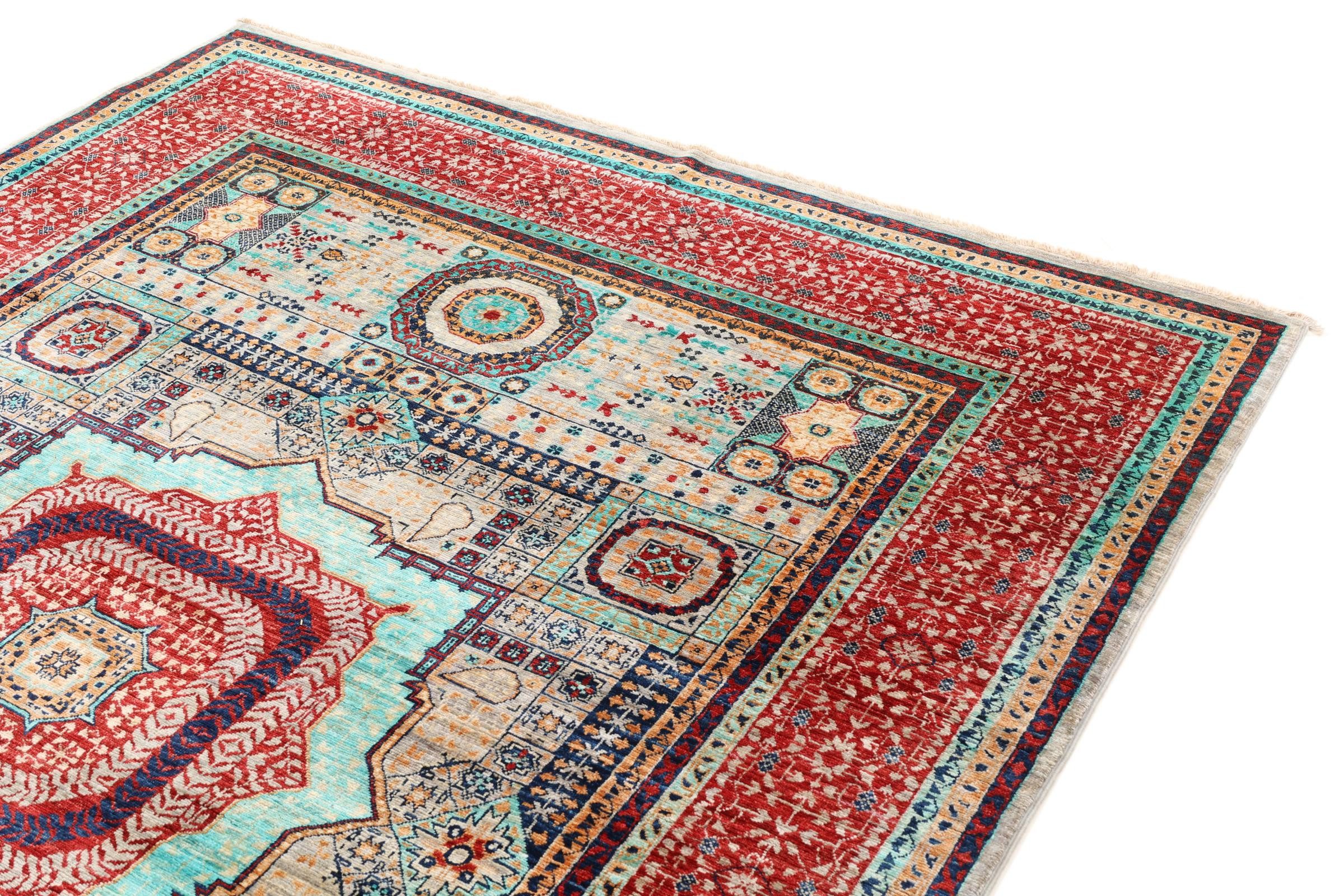 Nain Trading Orientteppich Mamluk 178x246 Handgeknüpfter Orientteppich, rechteckig, Höhe: 10 mm