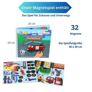 MAGNIKON Spiel, Magnetspiel Fahrzeuge Magnetspiel Fahrzeuge mit 32 Puzzle-Magneten, 32 Puzzle Magnete