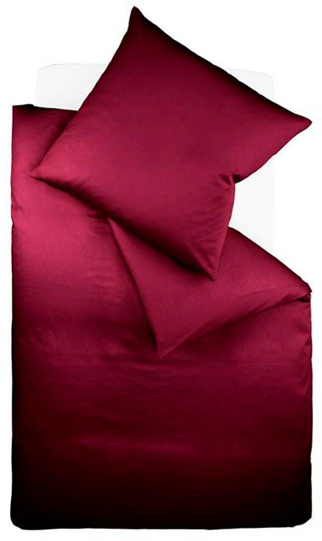 fleuresse Постельное белье Colours in 135x200, 155x220 oder 200x200 cm, Mako-Satin, 2 teilig, Постельное белье aus 100% Baumwolle, uni, mit Reißverschluss