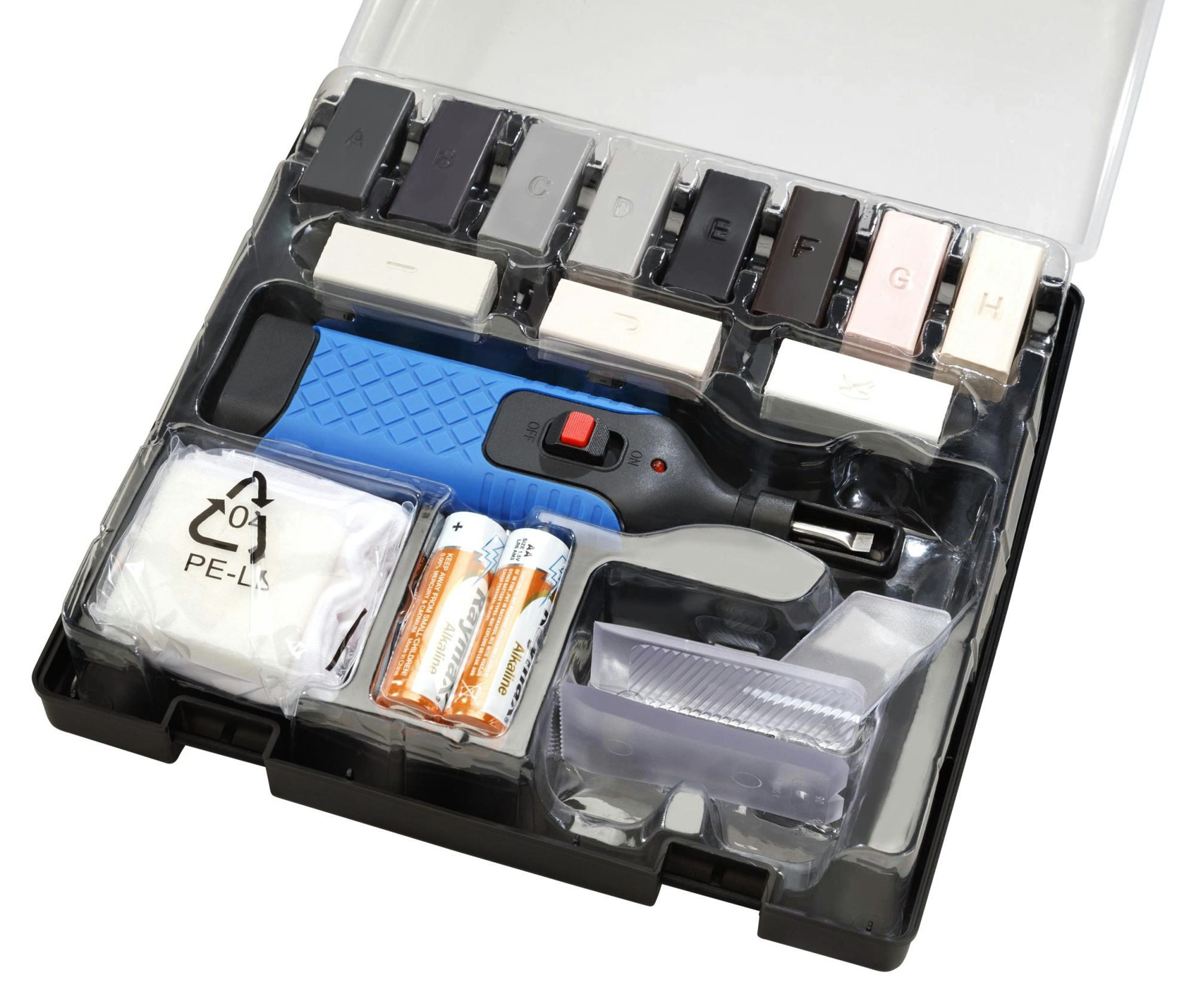 Westfalia Werkzeug Kunststoff-Reparaturset PVC- und Vinyl-Reparaturset inklusive Wachsschmelzer