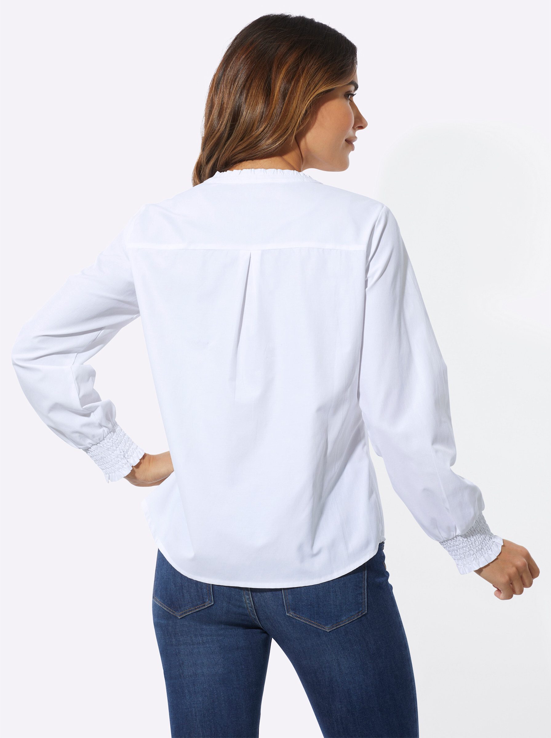 Sieh an! Klassische Bluse Langarmbluse günstig online kaufen