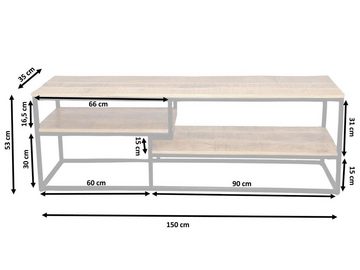 Casamia TV-Board TV Lowboard Raumteiler Bücher Regal Medienregal 150x51x36cm Liverpool