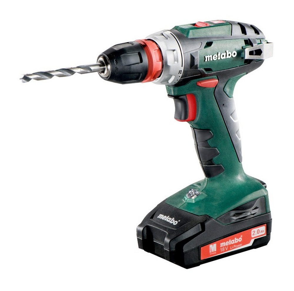 metabo Akku-Bohrschrauber BS 18 Quick, 18 V, Bohrmaschine 2 x 2 Ah Li-Ion im Kunststoffkoffer