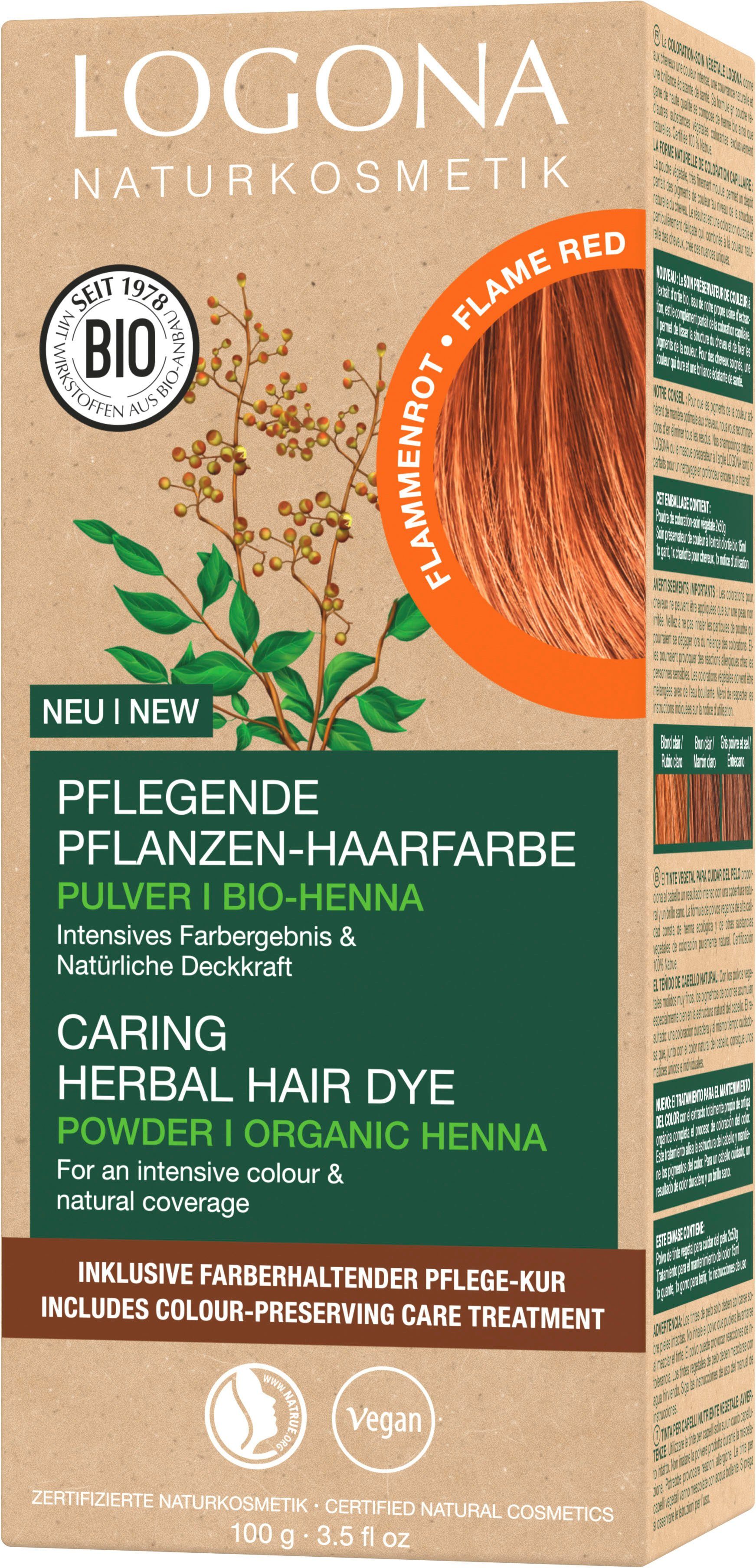 LOGONA Haarfarbe Pflanzen-Haarfarbe Pulver Flammenrot 03
