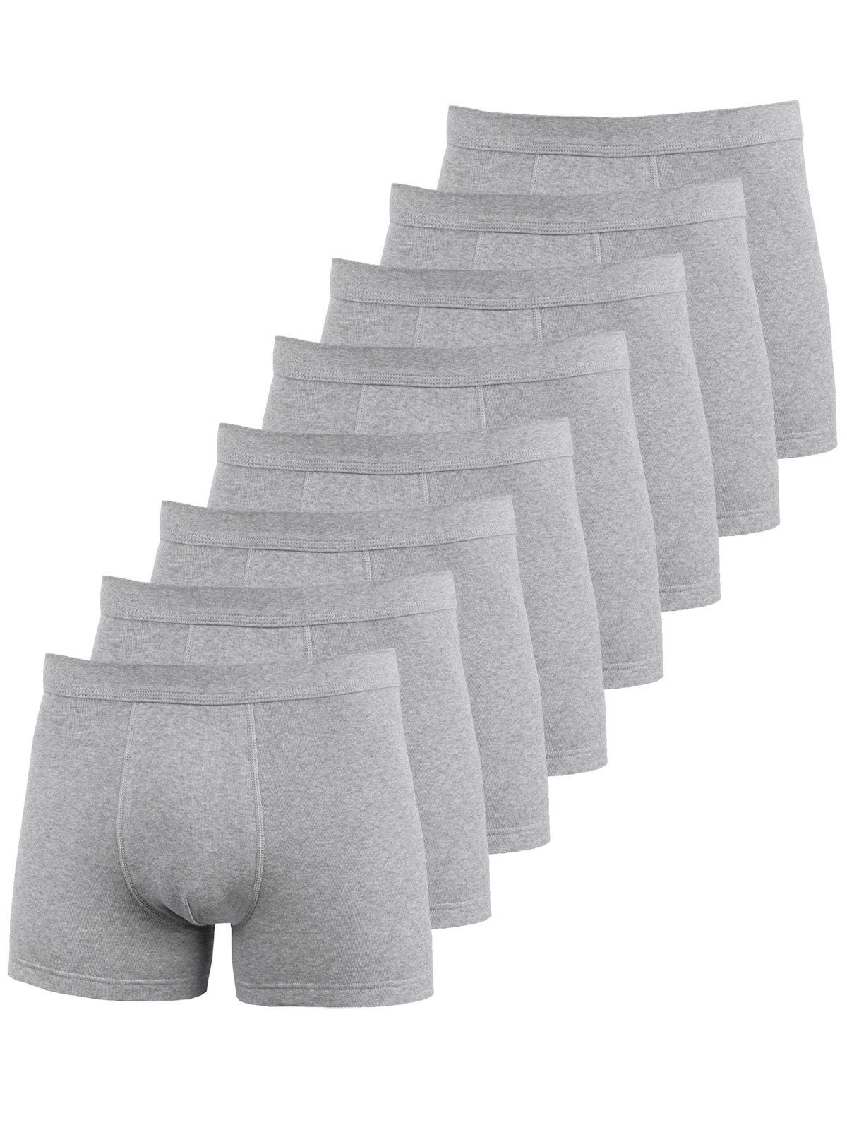 Bio 8-St) (Spar-Set, Pants 8er - Cotton steingrau-melange Retro KUMPF Sparpack Pants Herren