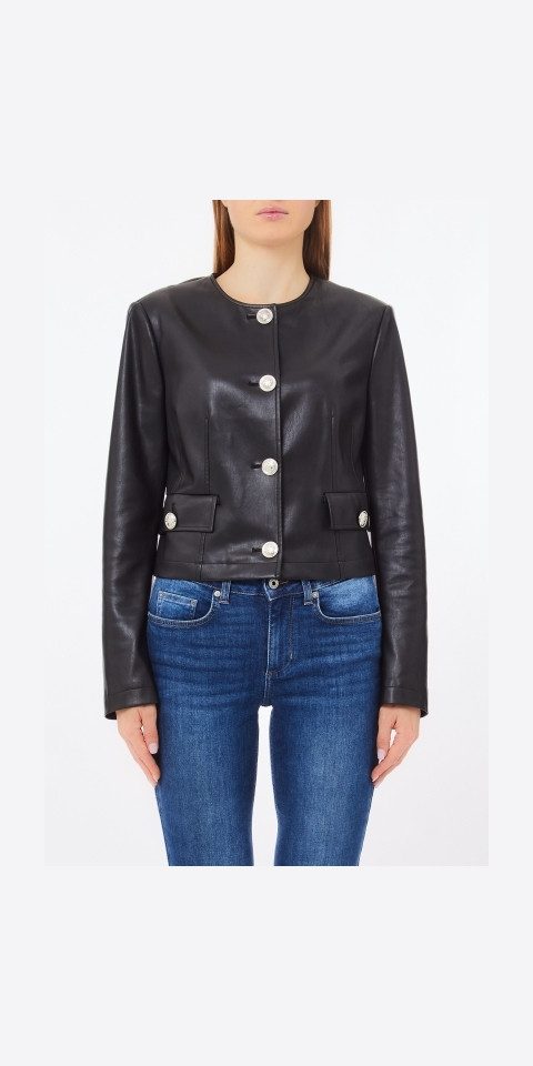 Liu Jo Lederimitatjacke – Stylische Kunstlederjacke für Damen