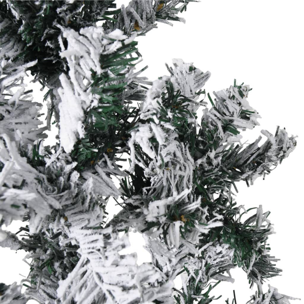 240 mit cm Schlank Weihnachtsbaum Halb-Weihnachtsbaum furnicato Schnee Künstlicher Künstlicher
