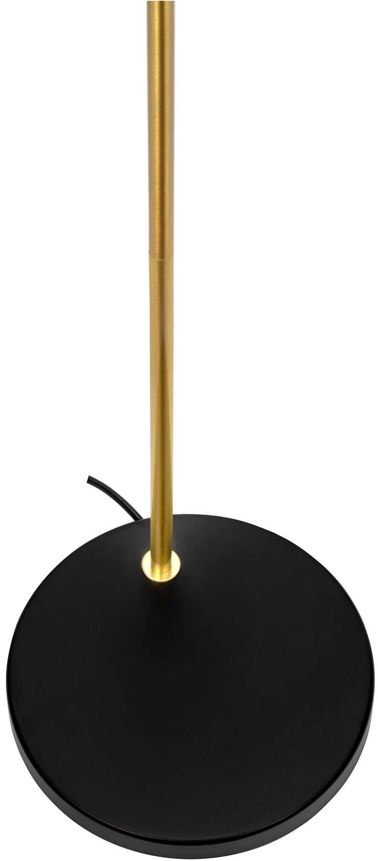 Pauleen Stehlampe Grand Elegance, Metall Schwarz, E27, Gold, ohne Leuchtmittel